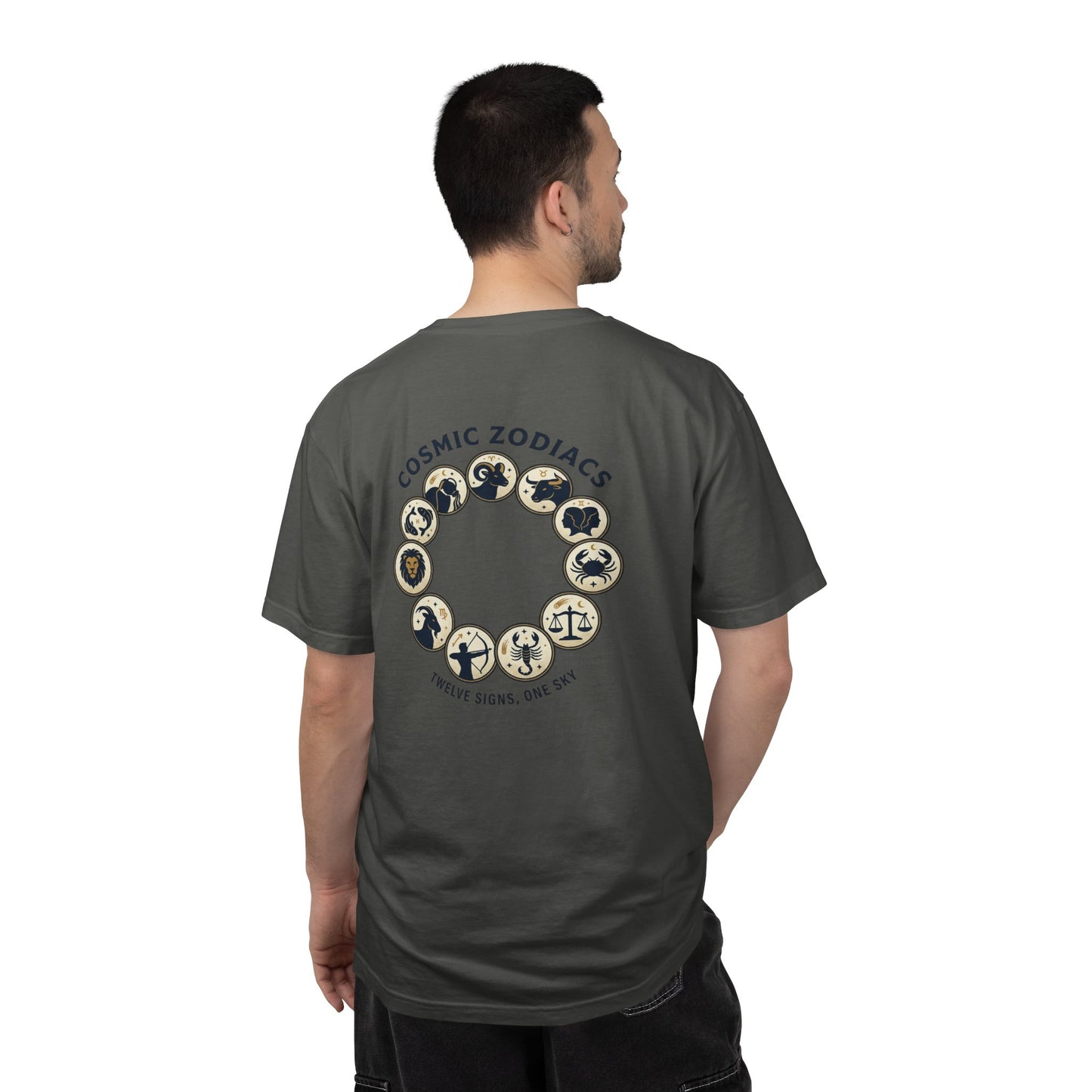 Zodiac Circle T-Shirt – Cosmic Zodiac Astrology Graphic Tee | Celestial Star Sign Shirt, Unisex Tee