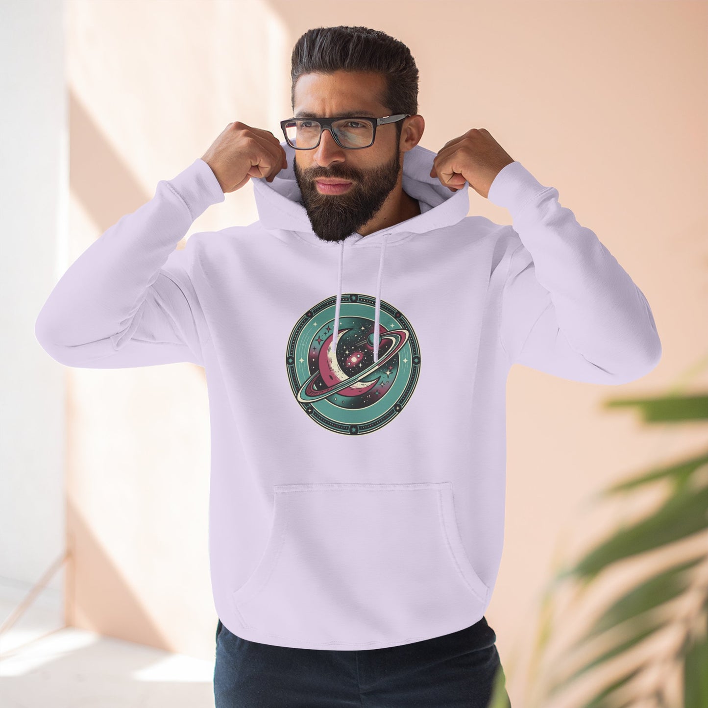 Saturn Planet Hoodie – Retro Space Ring Graphic Hoodie | Minimal Cosmic Aesthetic, Astronomy Hoodie, Unisex Hoodie