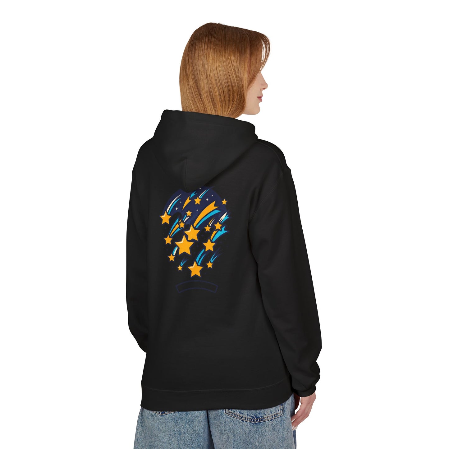 Starfall Hoodie – Shooting Stars Graphic Hoodie | Celestial Aesthetic, Cosmic Streetwear, Unisex Pullover