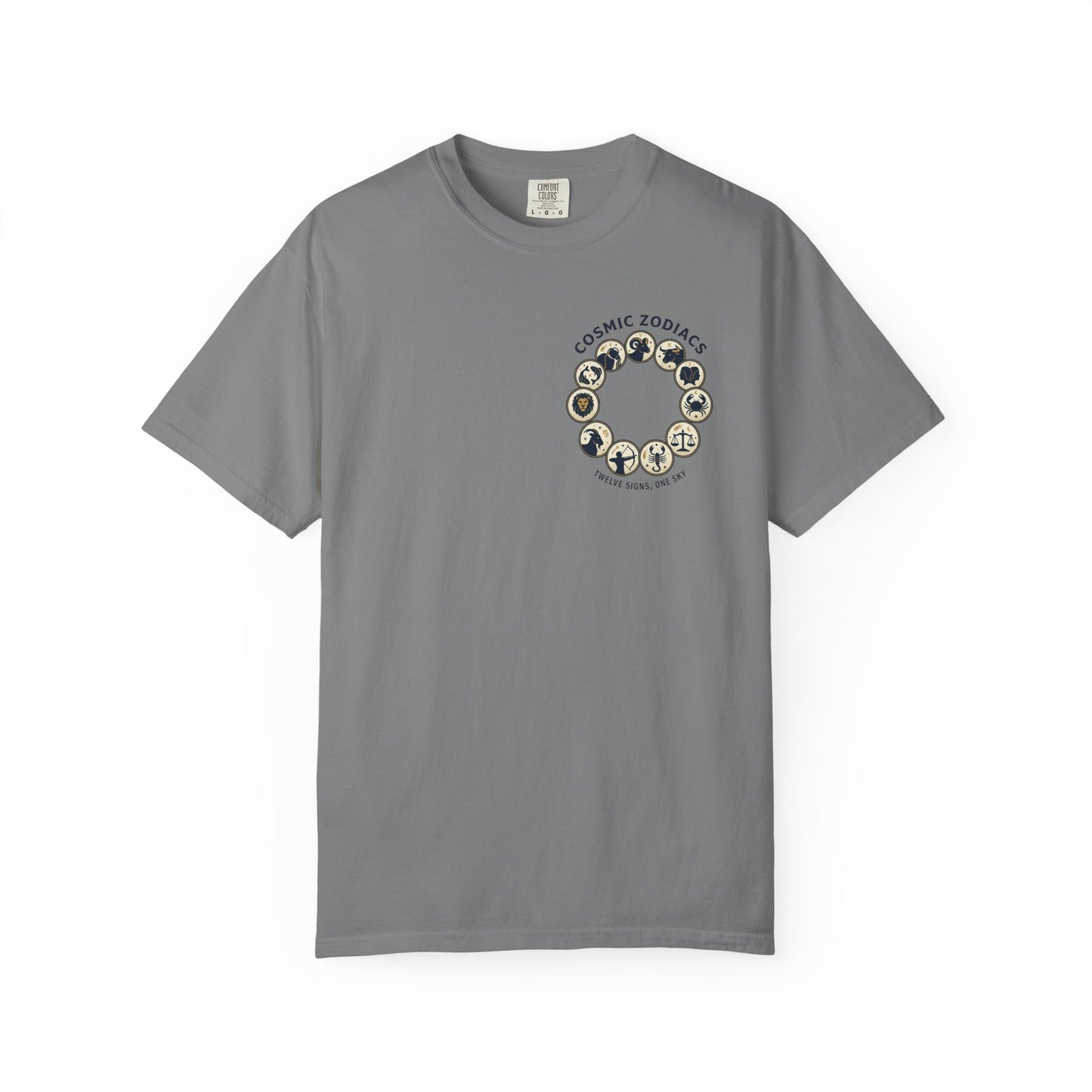 Zodiac Circle T-Shirt – Cosmic Zodiac Astrology Graphic Tee | Celestial Star Sign Shirt, Unisex Tee