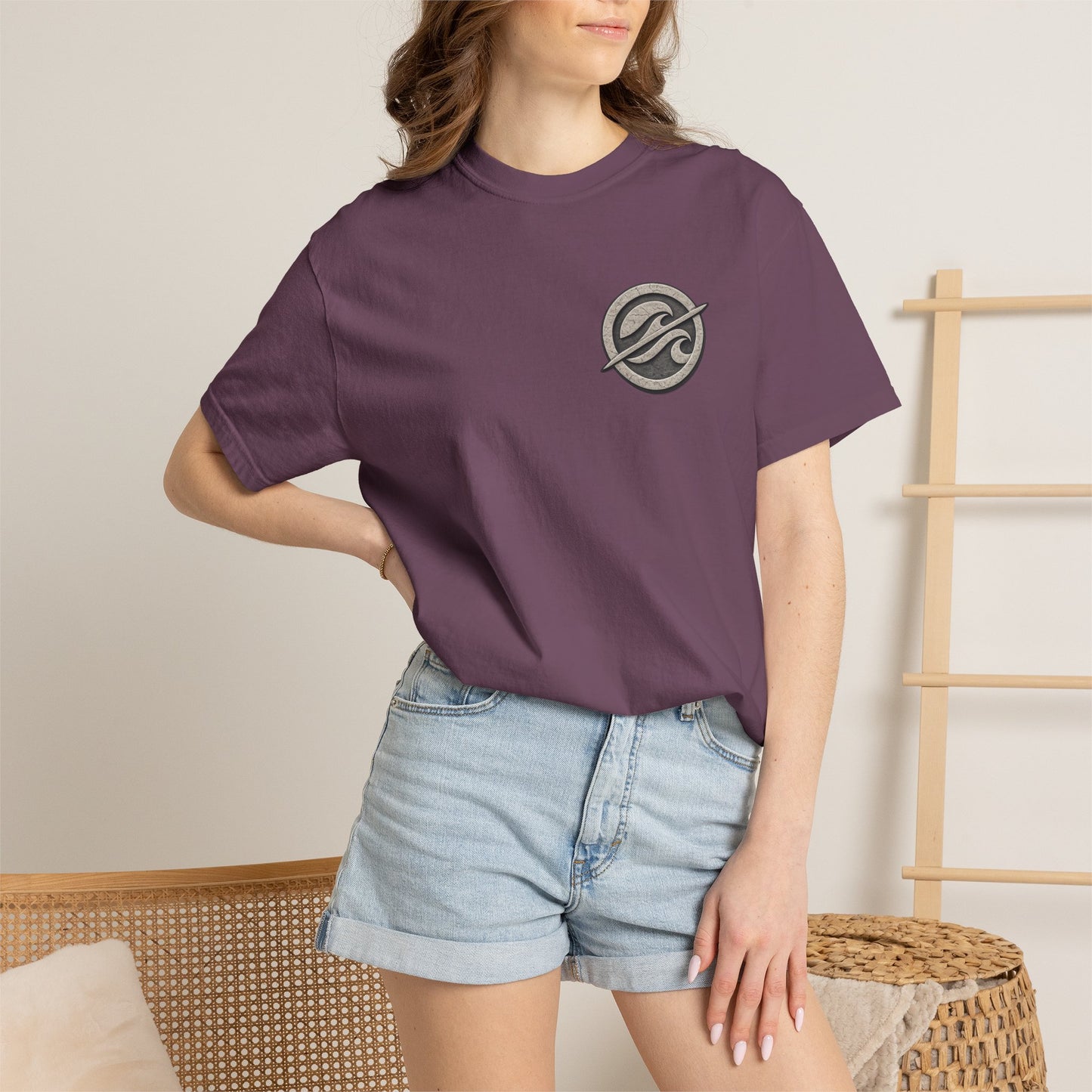 Surf Badge T-Shirt – Retro Wave Logo Tee | Vintage Coastal Streetwear Shirt