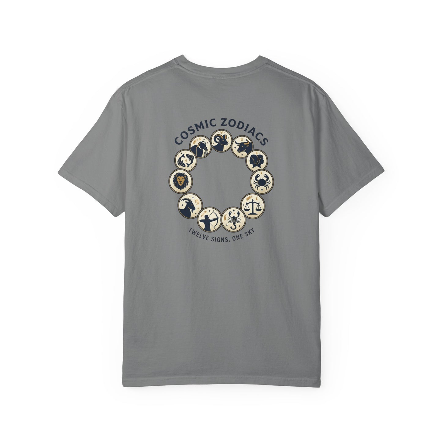 Zodiac Circle T-Shirt – Cosmic Zodiac Astrology Graphic Tee | Celestial Star Sign Shirt, Unisex Tee