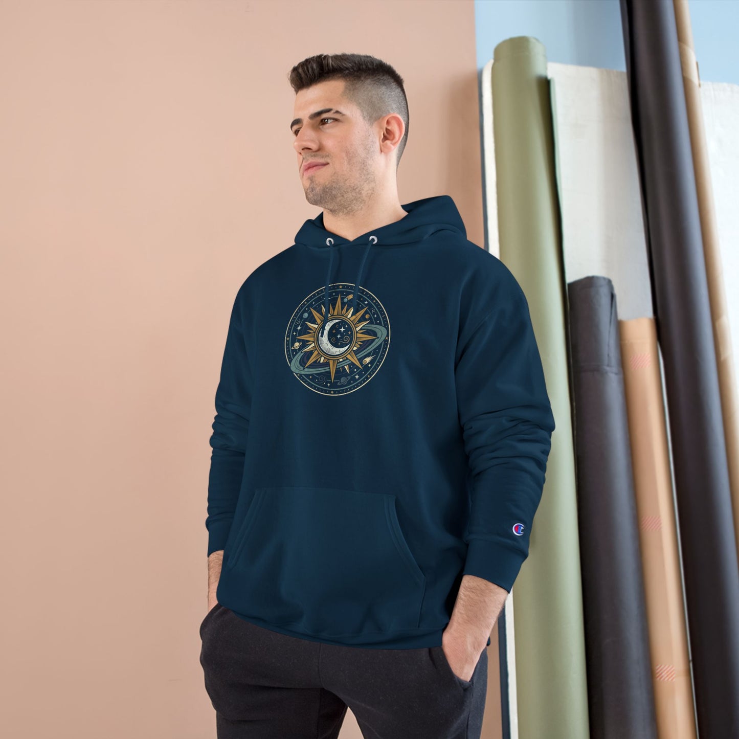 Sun & Moon Hoodie – Celestial Balance Graphic Hoodie | Spiritual Cosmic Aesthetic, Minimal Astrology Hoodie, Unisex Hoodie