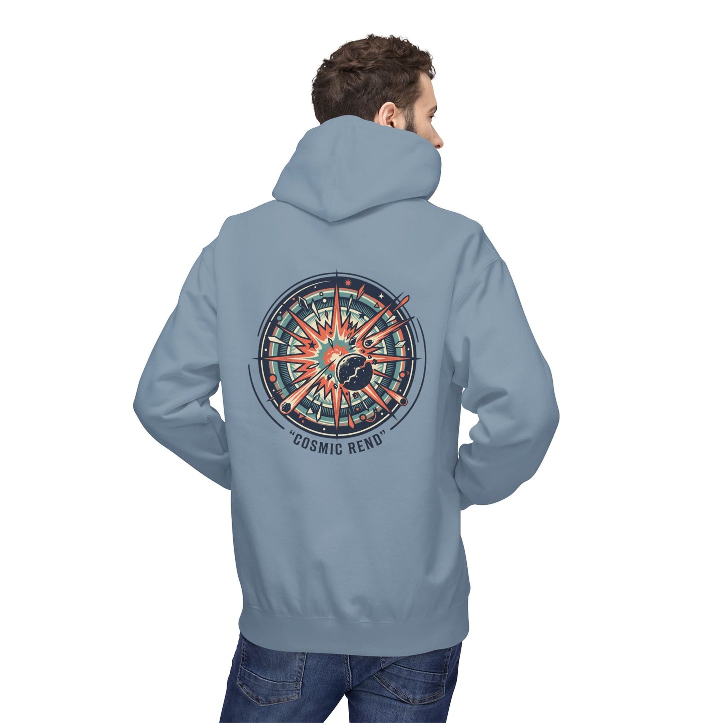 Cosmic Compass Hoodie – Retro Space Navigation Graphic Hoodie | Celestial Streetwear, Vintage Space Aesthetic, Unisex Hoodie