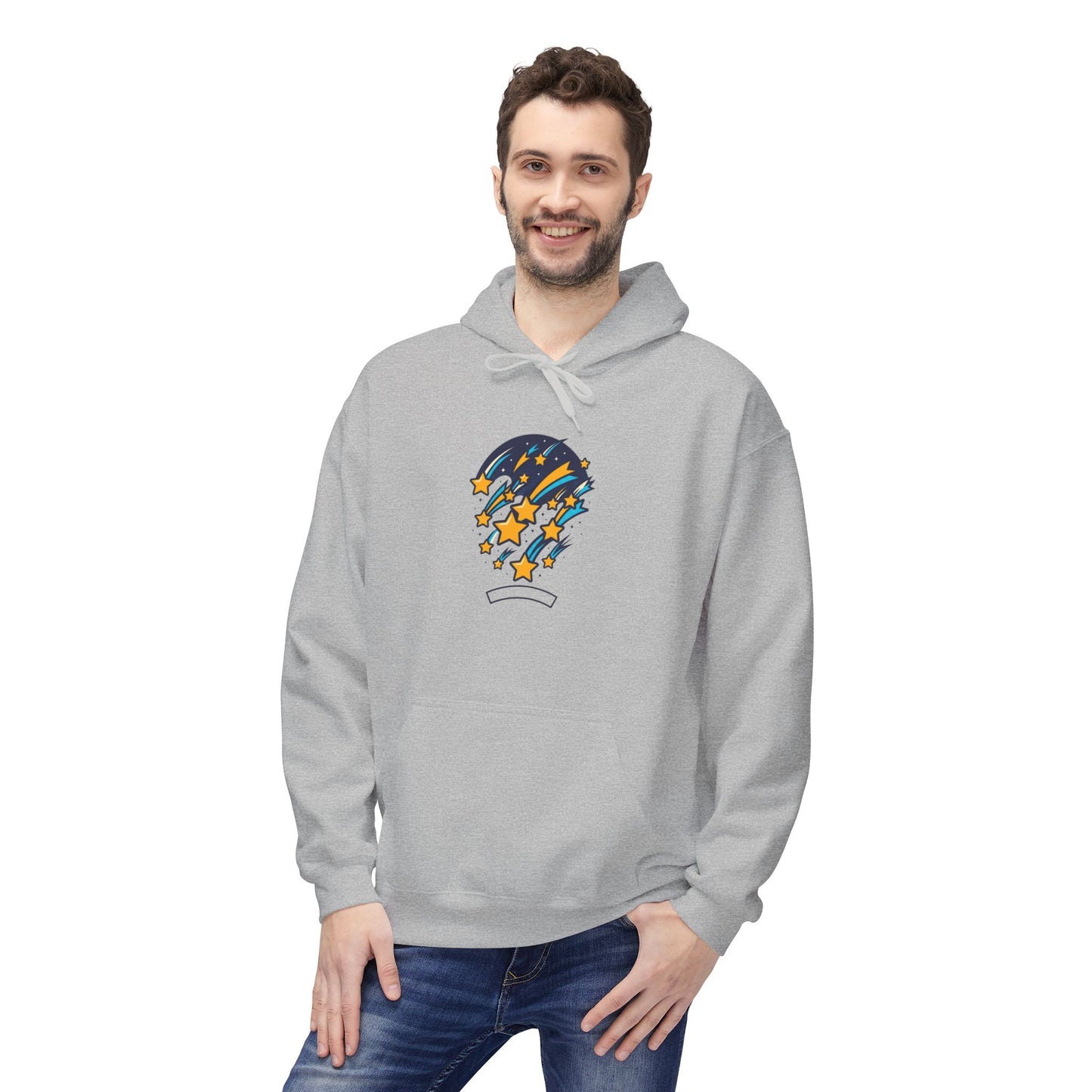 Starfall Hoodie – Shooting Stars Graphic Hoodie | Celestial Aesthetic, Cosmic Streetwear, Unisex Pullover