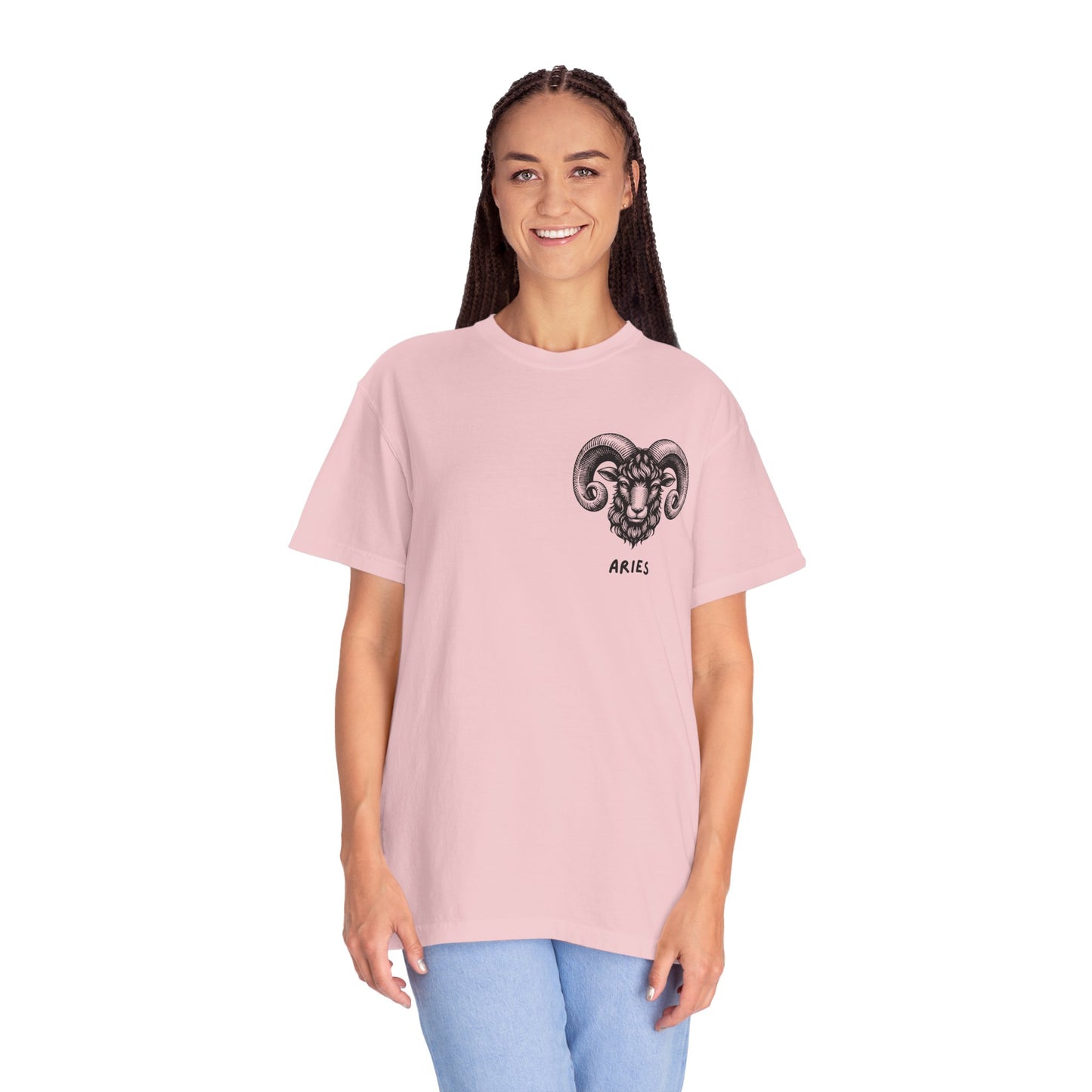 Aries Zodiac T-Shirt – Aries Ram Astrology Graphic Tee | Vintage Star Sign Shirt, Unisex Tee