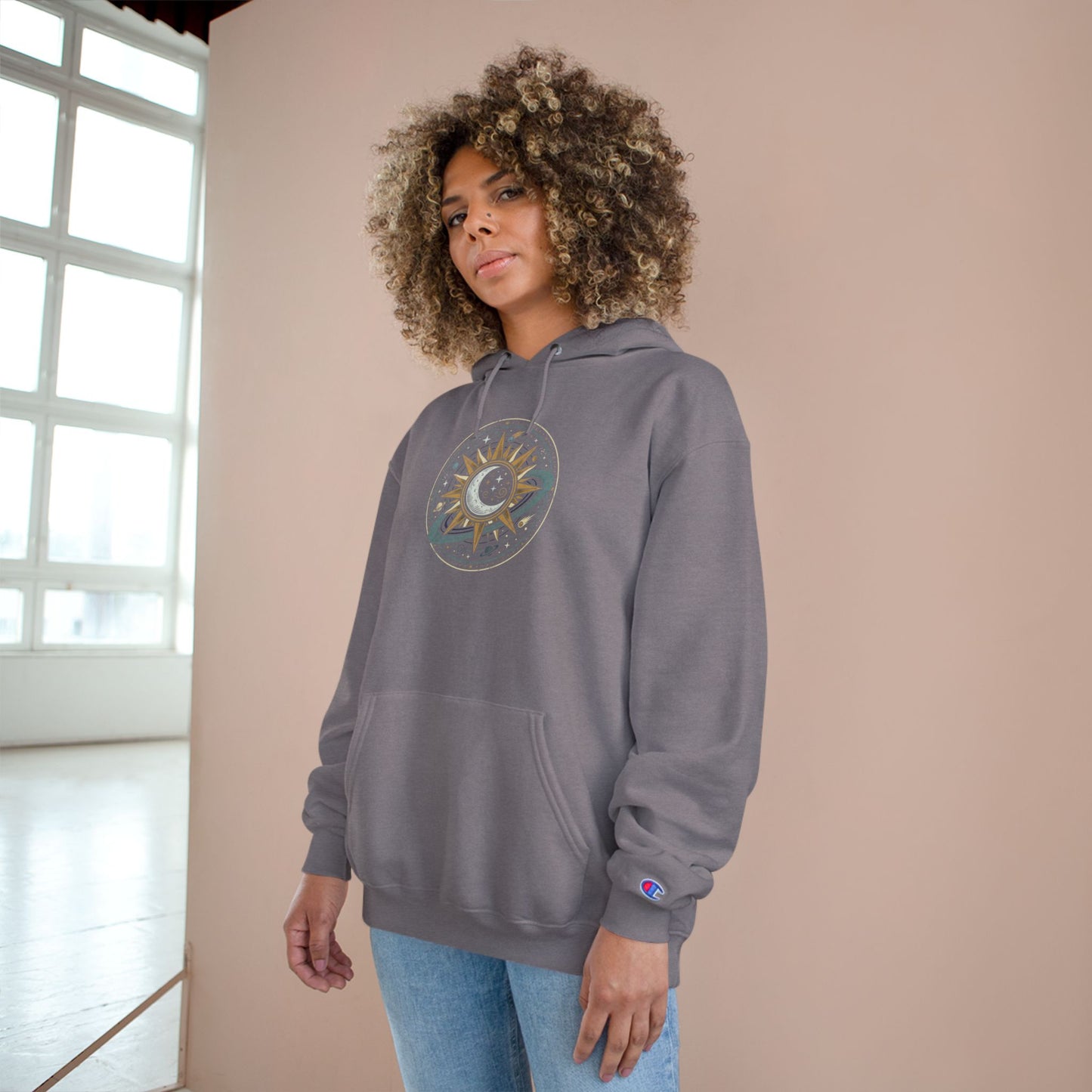 Sun & Moon Hoodie – Celestial Balance Graphic Hoodie | Spiritual Cosmic Aesthetic, Minimal Astrology Hoodie, Unisex Hoodie