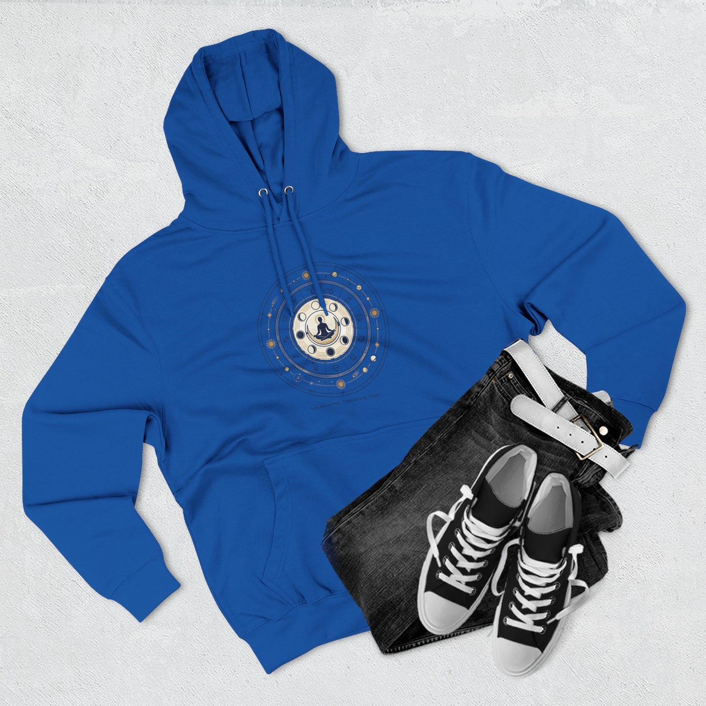 Zodiac Meditation Hoodie – Celestial Birth Chart Mandala Hoodie | Spiritual Astrology Sweatshirt, Unisex Hoodie