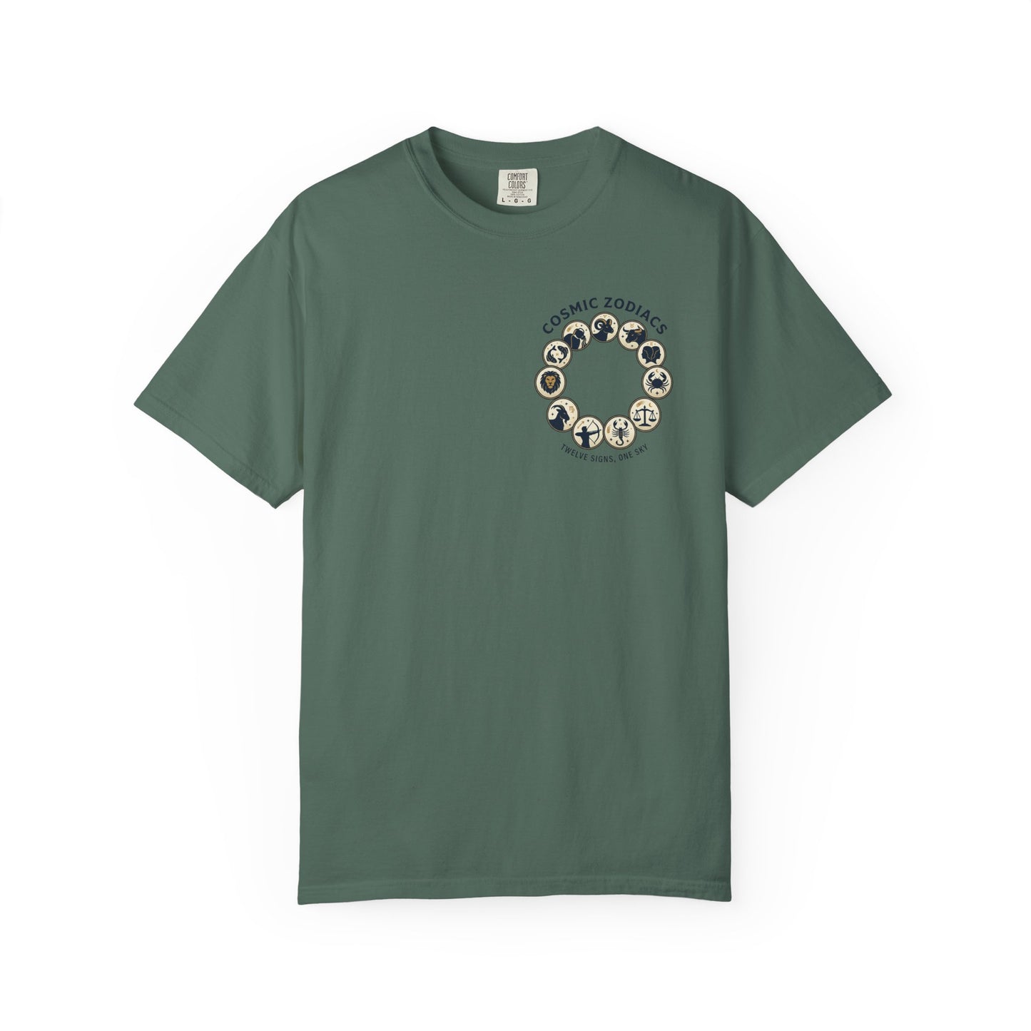Zodiac Circle T-Shirt – Cosmic Zodiac Astrology Graphic Tee | Celestial Star Sign Shirt, Unisex Tee