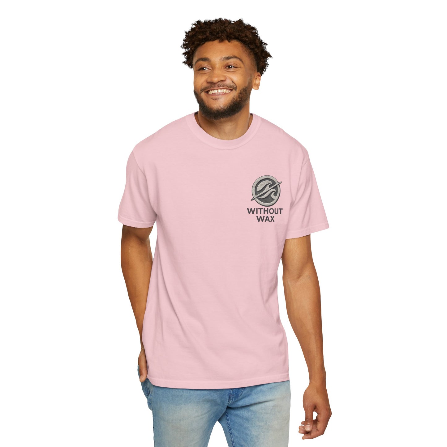 Without Wax Surf Logo T-Shirt – Coastal Wave Badge Graphic Tee | Vintage Streetwear Shirt