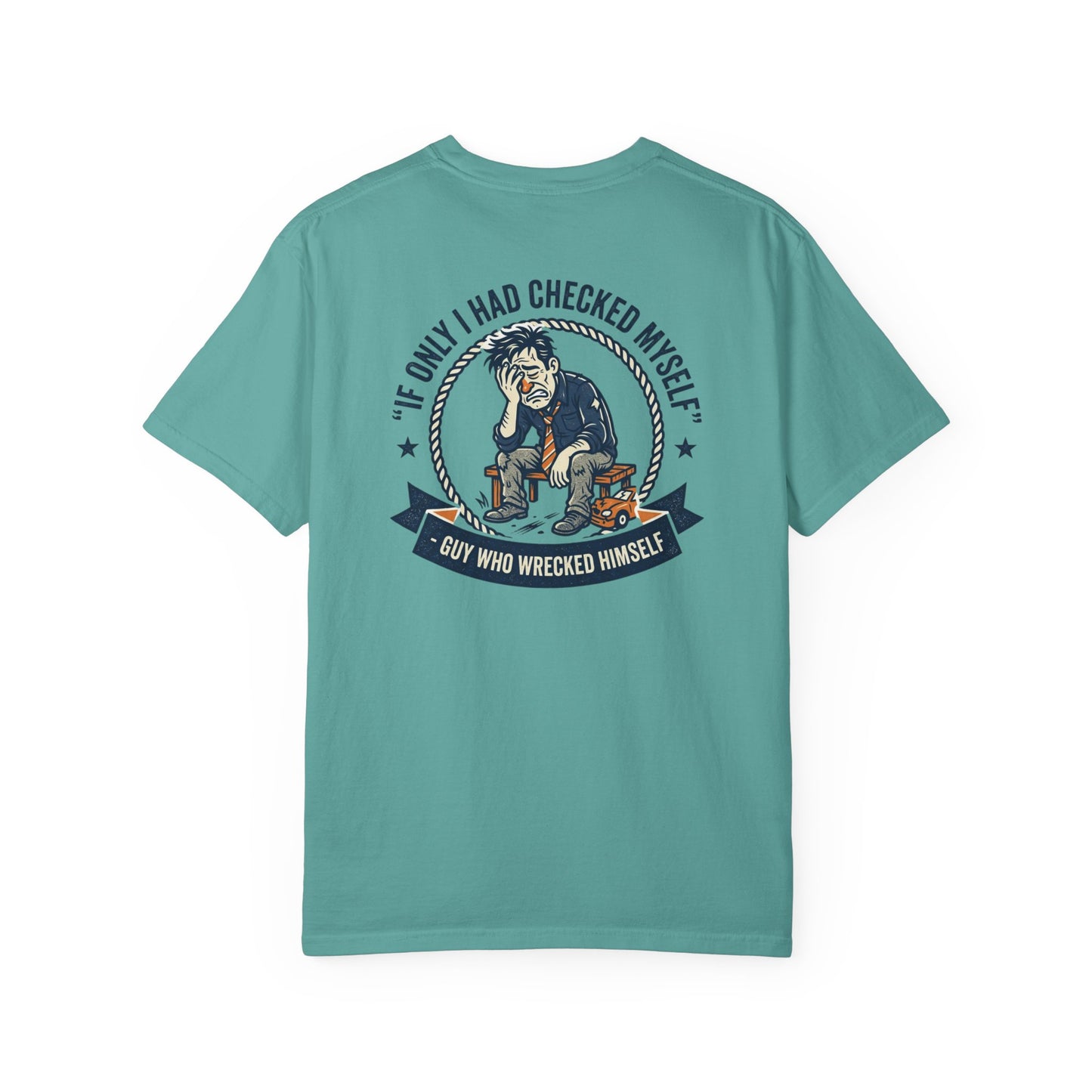 Funny Self Reflection T-Shirt – “If Only I Had Checked Myself” Vintage Humor Tee | Sarcastic Graphic Shirt