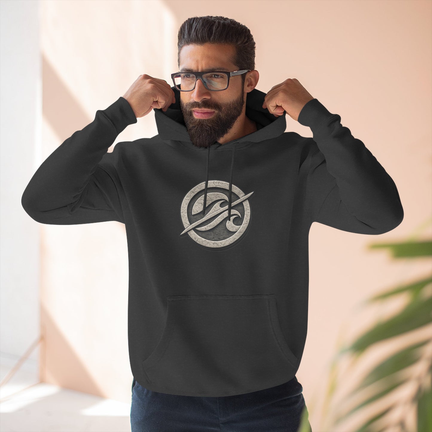 Without Wax Hoodie – Surf-Inspired Wave Logo Pullover | Vintage Coastal Streetwear Hoodie