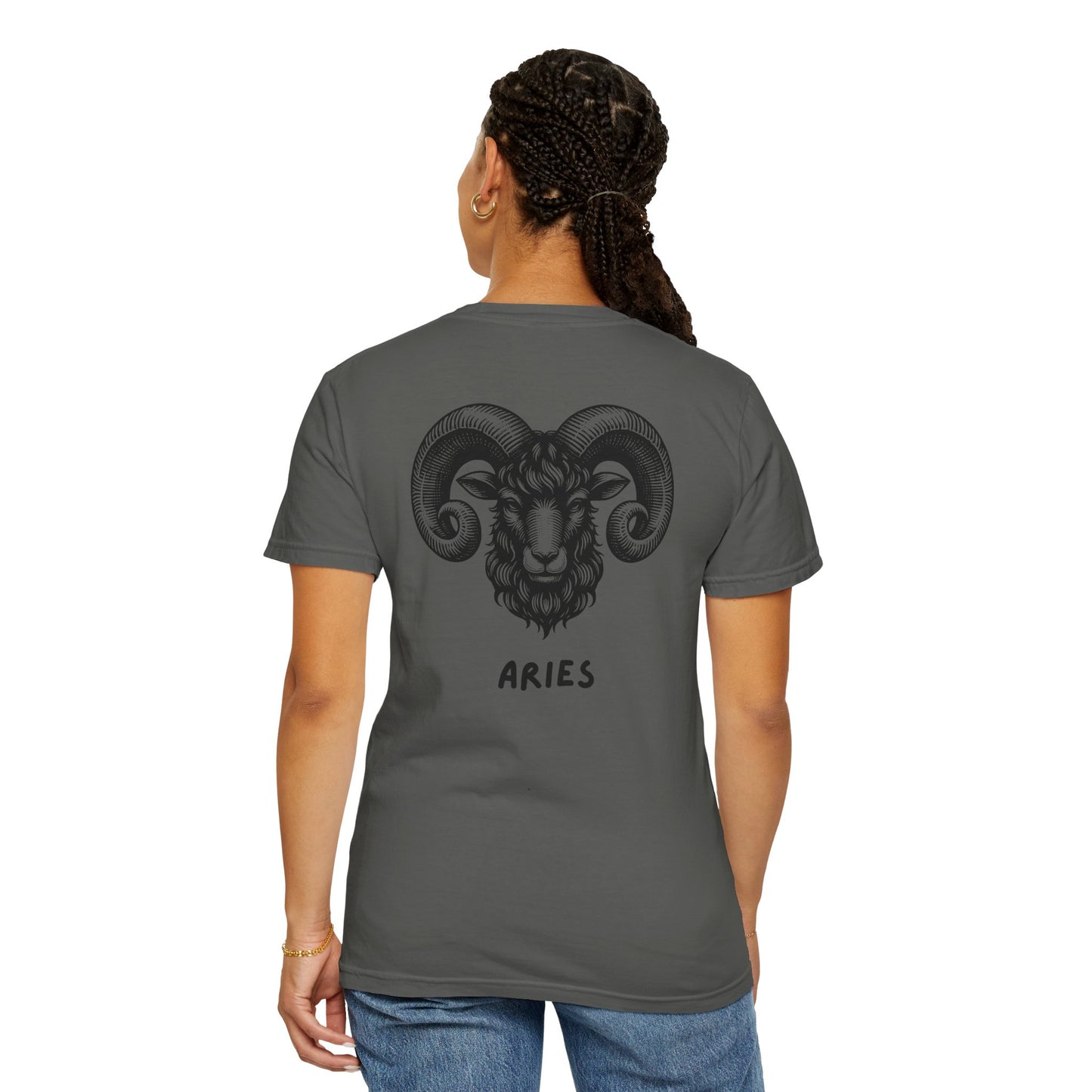 Aries Zodiac T-Shirt – Aries Ram Astrology Graphic Tee | Vintage Star Sign Shirt, Unisex Tee