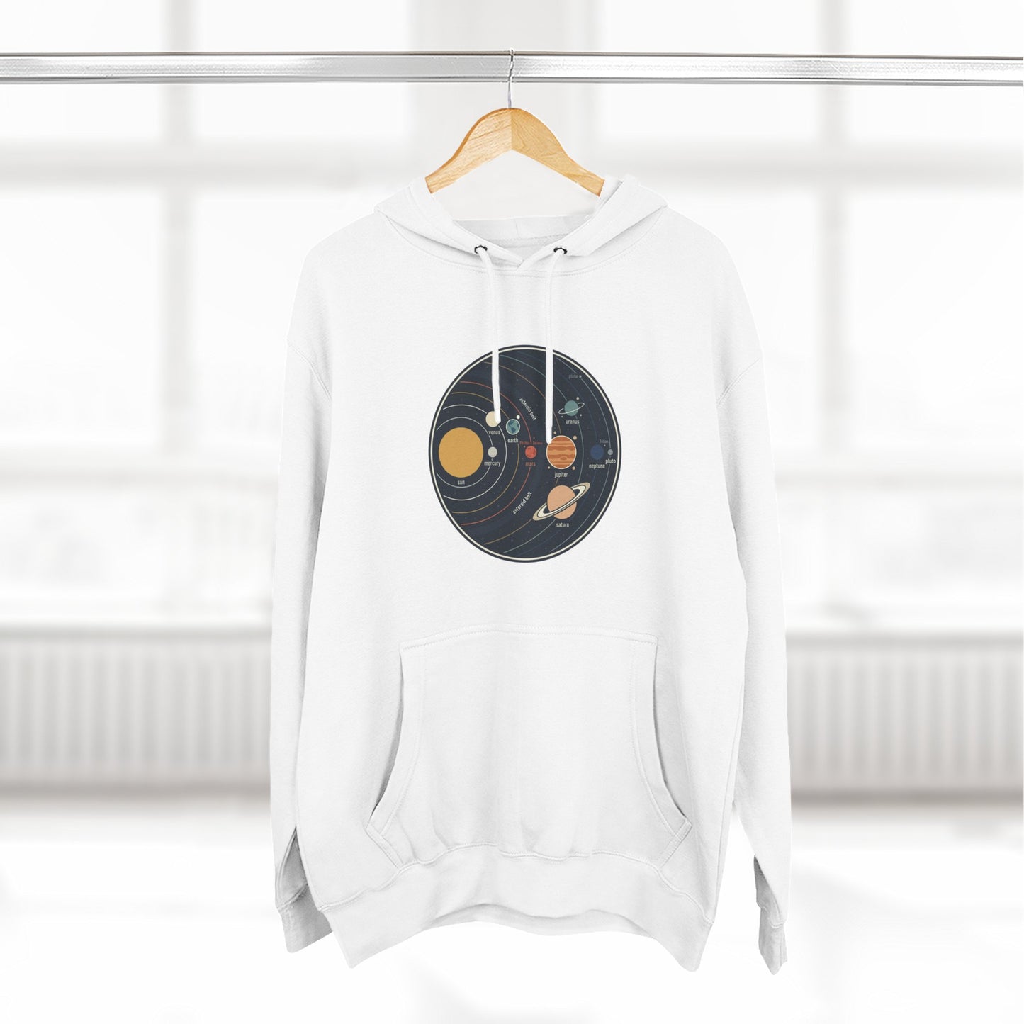Solar System Hoodie – Retro Planet Graphic Hoodie | Space Aesthetic, Astronomy Hoodie, Celestial Unisex Hoodie