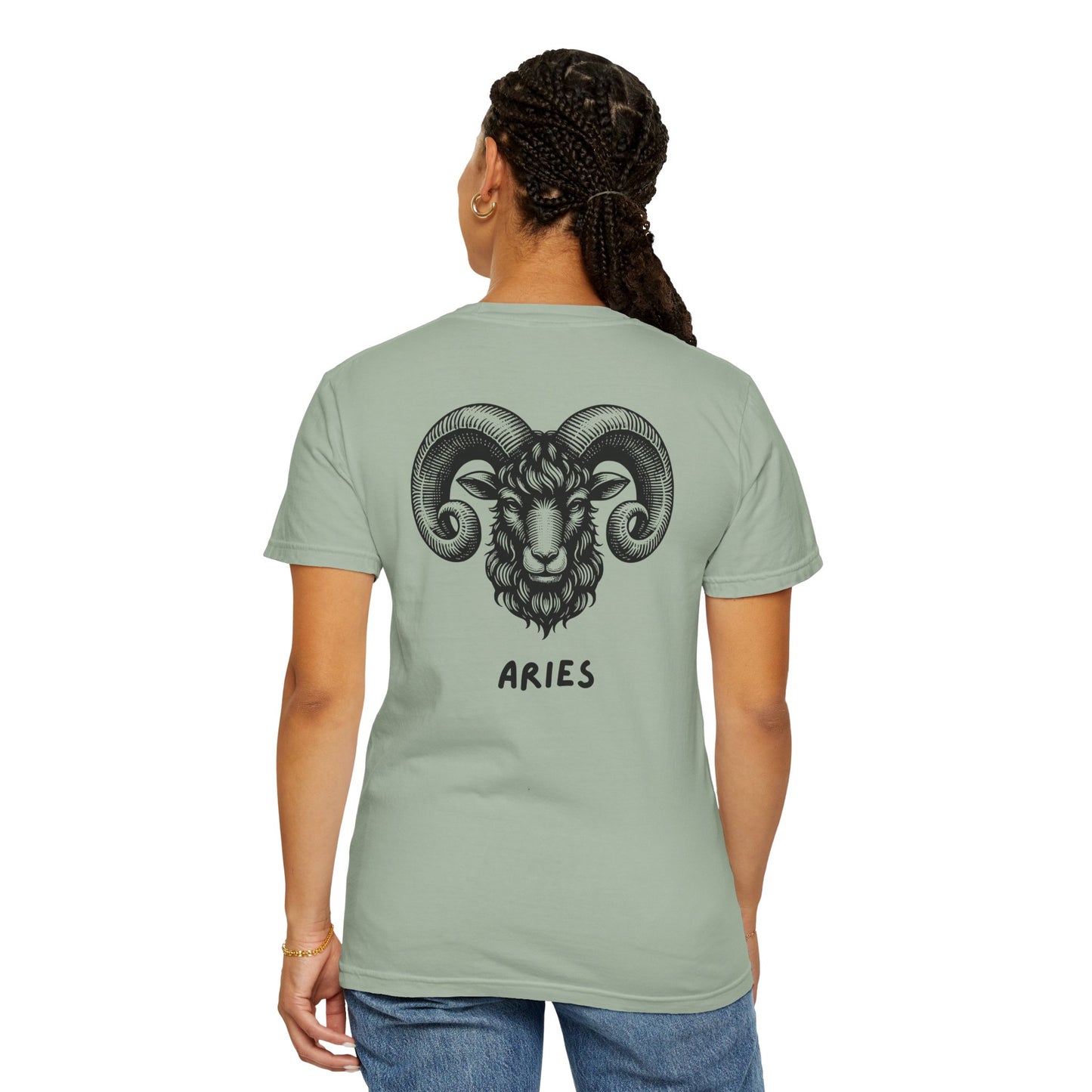 Aries Zodiac T-Shirt – Aries Ram Astrology Graphic Tee | Vintage Star Sign Shirt, Unisex Tee