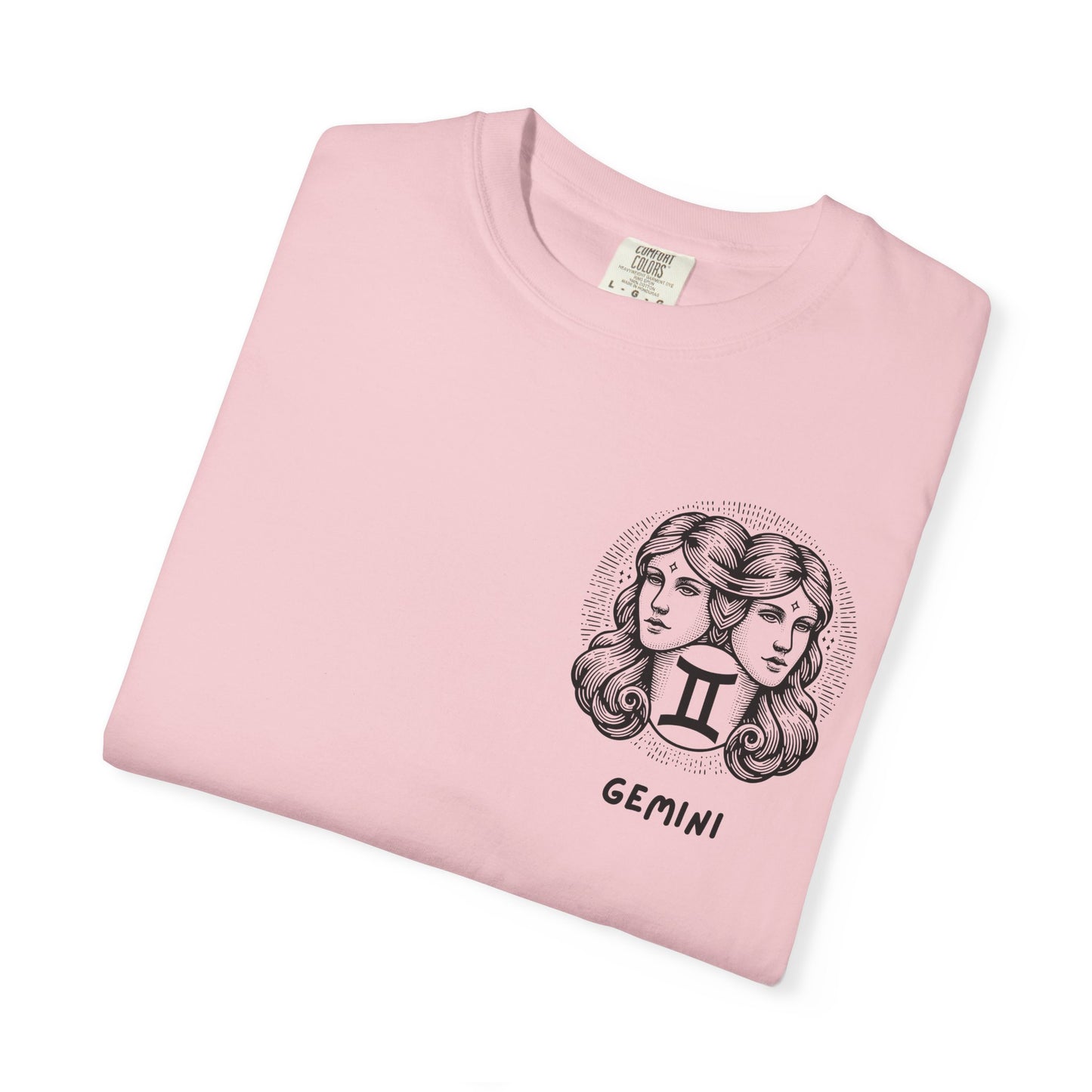 Gemini Zodiac T-Shirt – Twin Faces Astrology Tee | Minimal Celestial Graphic Shirt