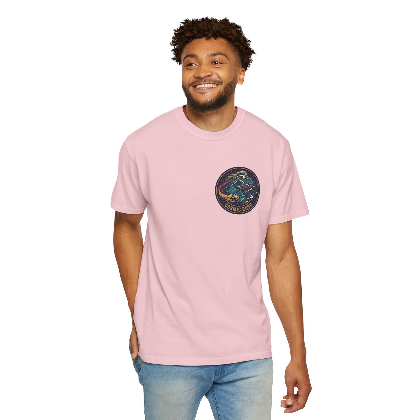 Cosmic Rush Skate T-Shirt – Retro Space Surf Graphic Tee | Vintage Cosmic Wave Shirt, Unisex Casual Tee