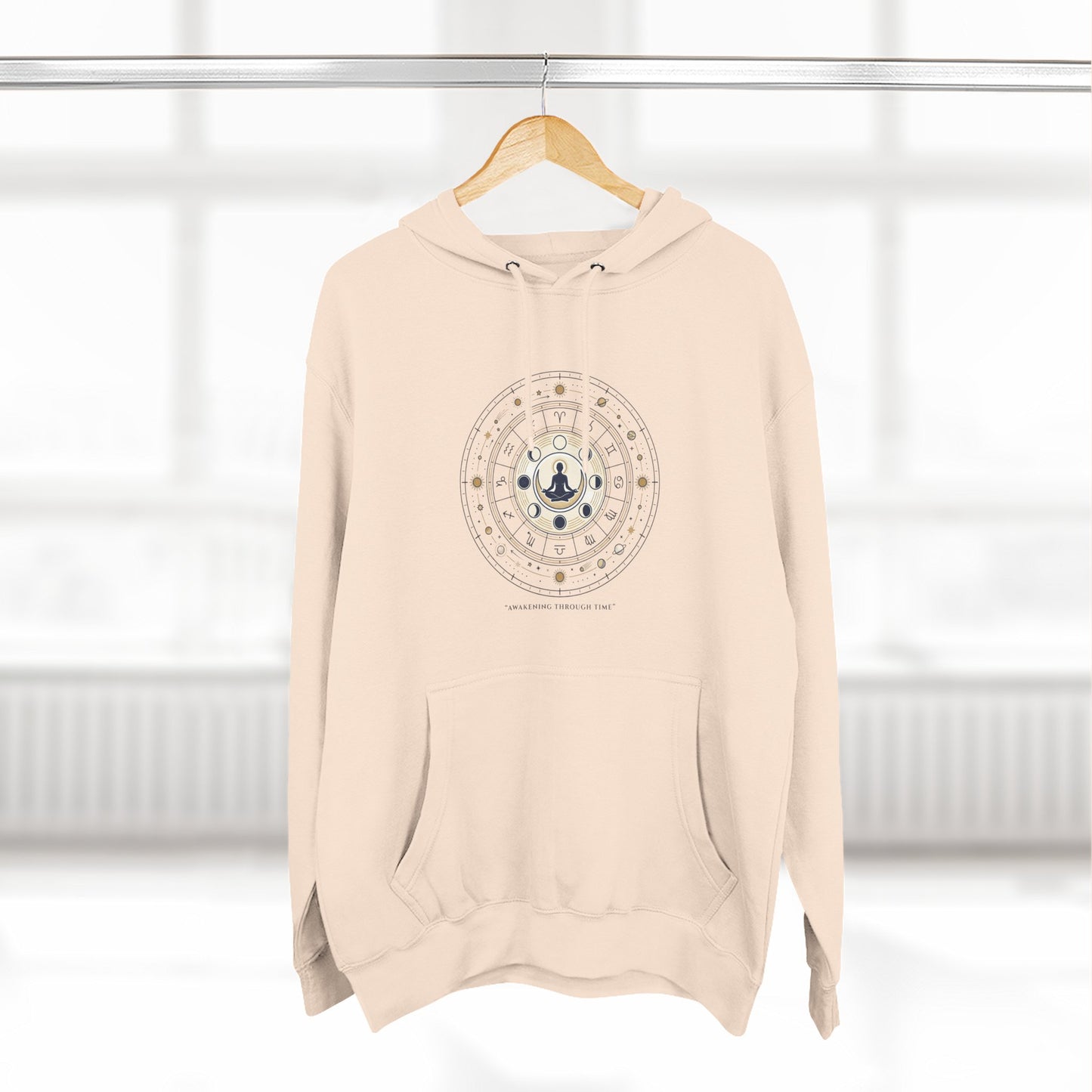 Zodiac Meditation Hoodie – Celestial Birth Chart Mandala Hoodie | Spiritual Astrology Sweatshirt, Unisex Hoodie