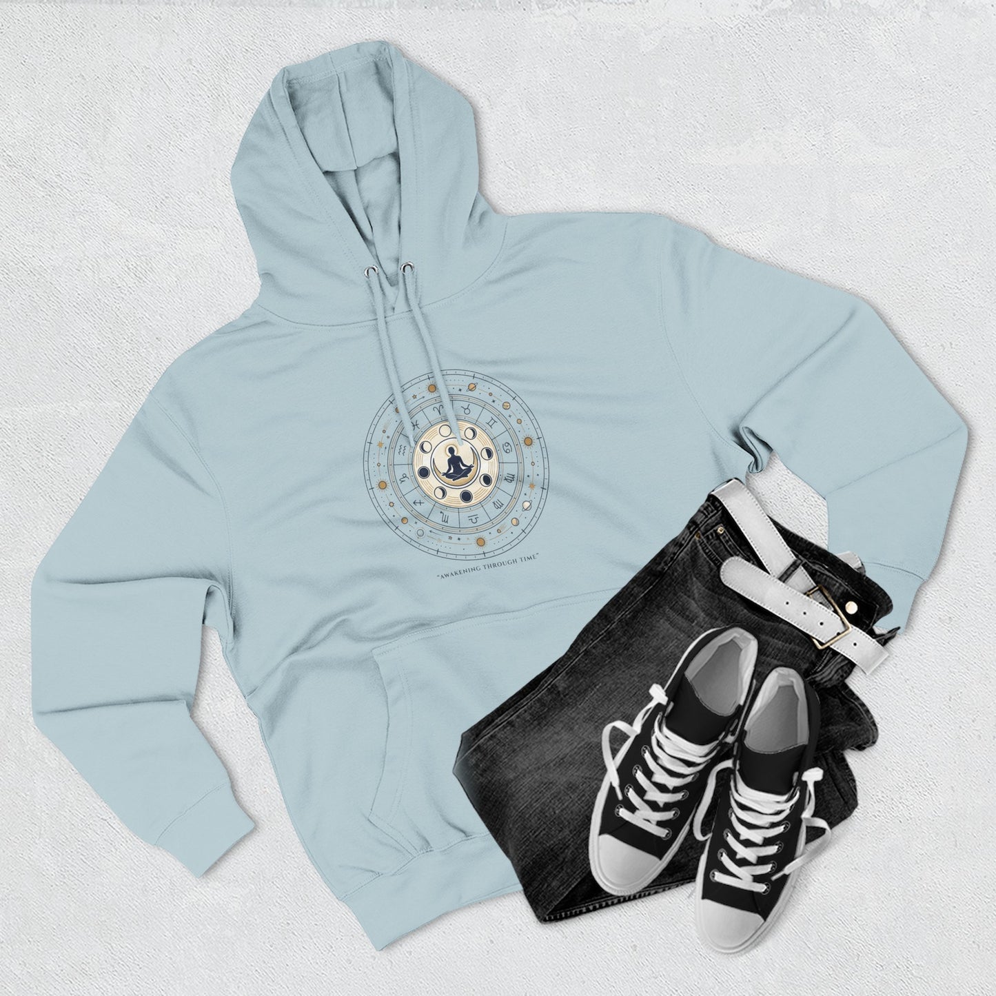 Zodiac Meditation Hoodie – Celestial Birth Chart Mandala Hoodie | Spiritual Astrology Sweatshirt, Unisex Hoodie