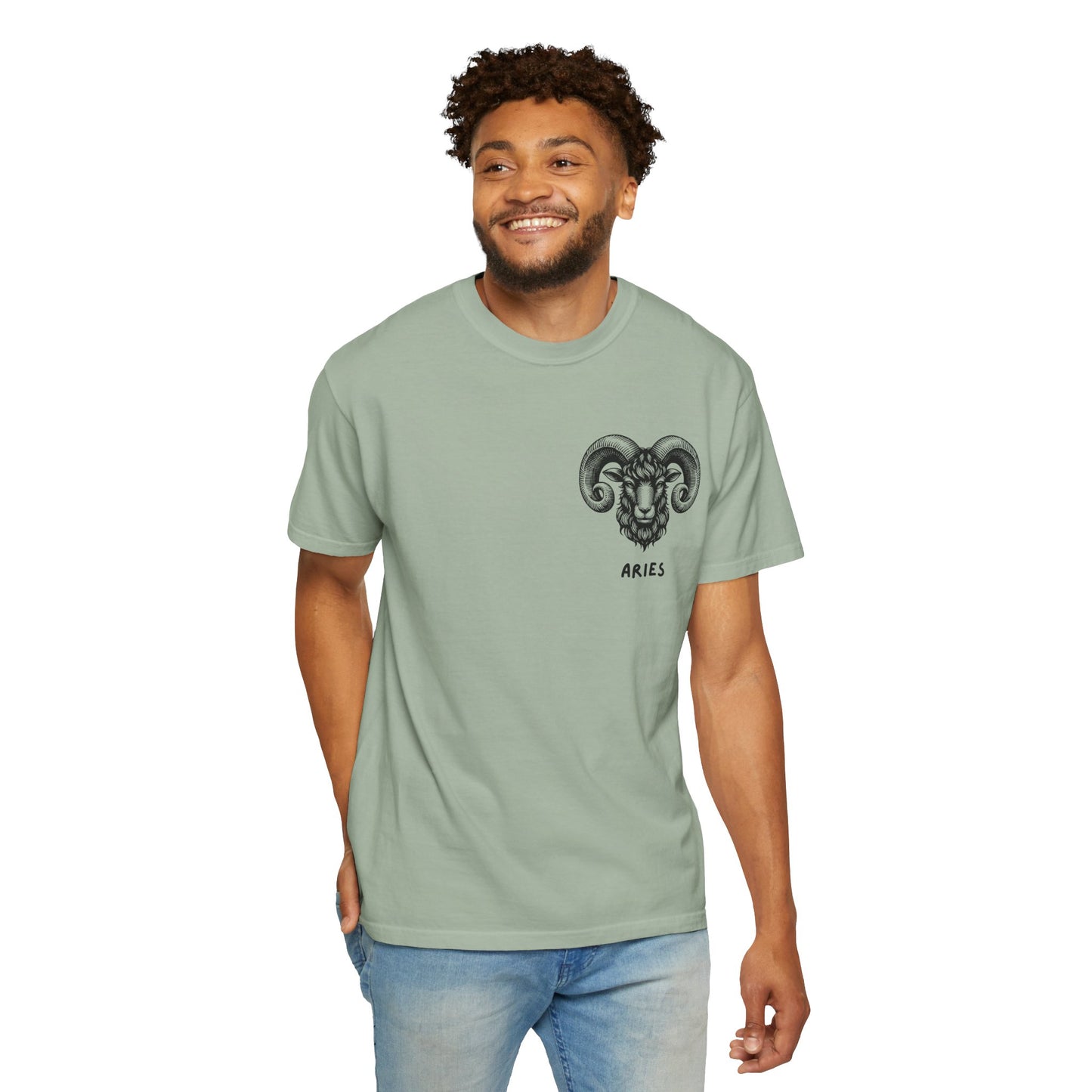 Aries Zodiac T-Shirt – Aries Ram Astrology Graphic Tee | Vintage Star Sign Shirt, Unisex Tee