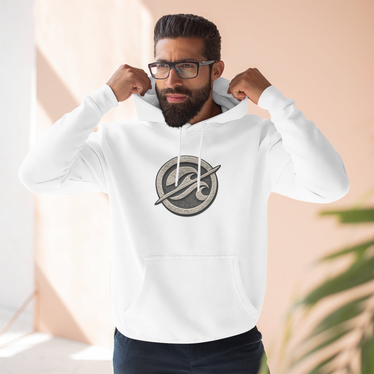 Without Wax Hoodie – Surf-Inspired Wave Logo Pullover | Vintage Coastal Streetwear Hoodie