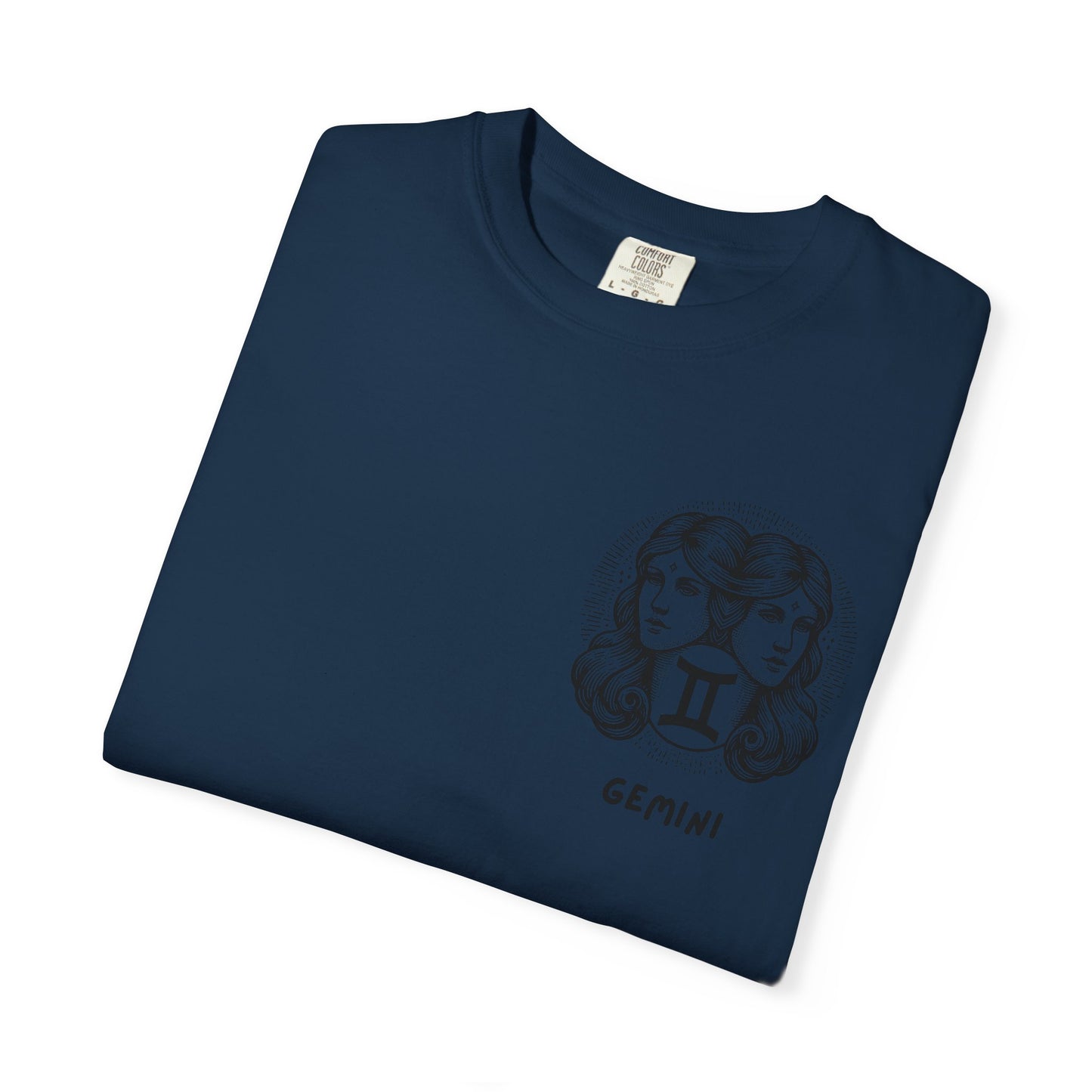 Gemini Zodiac T-Shirt – Twin Faces Astrology Tee | Minimal Celestial Graphic Shirt