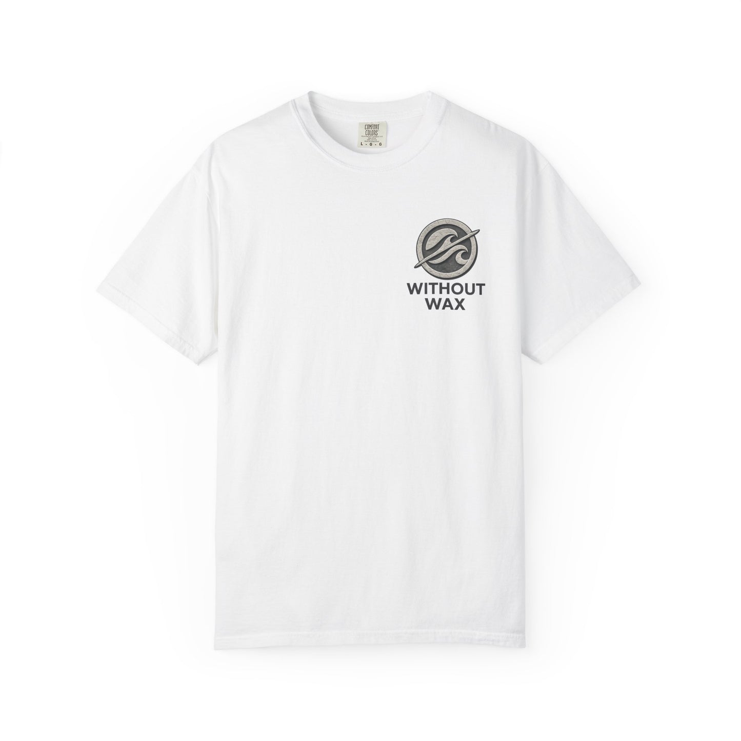 Without Wax Surf Logo T-Shirt – Coastal Wave Badge Graphic Tee | Vintage Streetwear Shirt