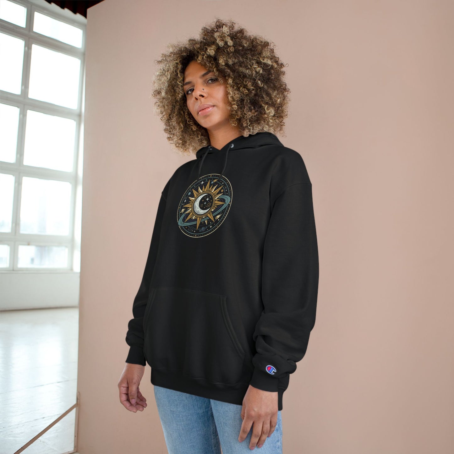 Sun & Moon Hoodie – Celestial Balance Graphic Hoodie | Spiritual Cosmic Aesthetic, Minimal Astrology Hoodie, Unisex Hoodie