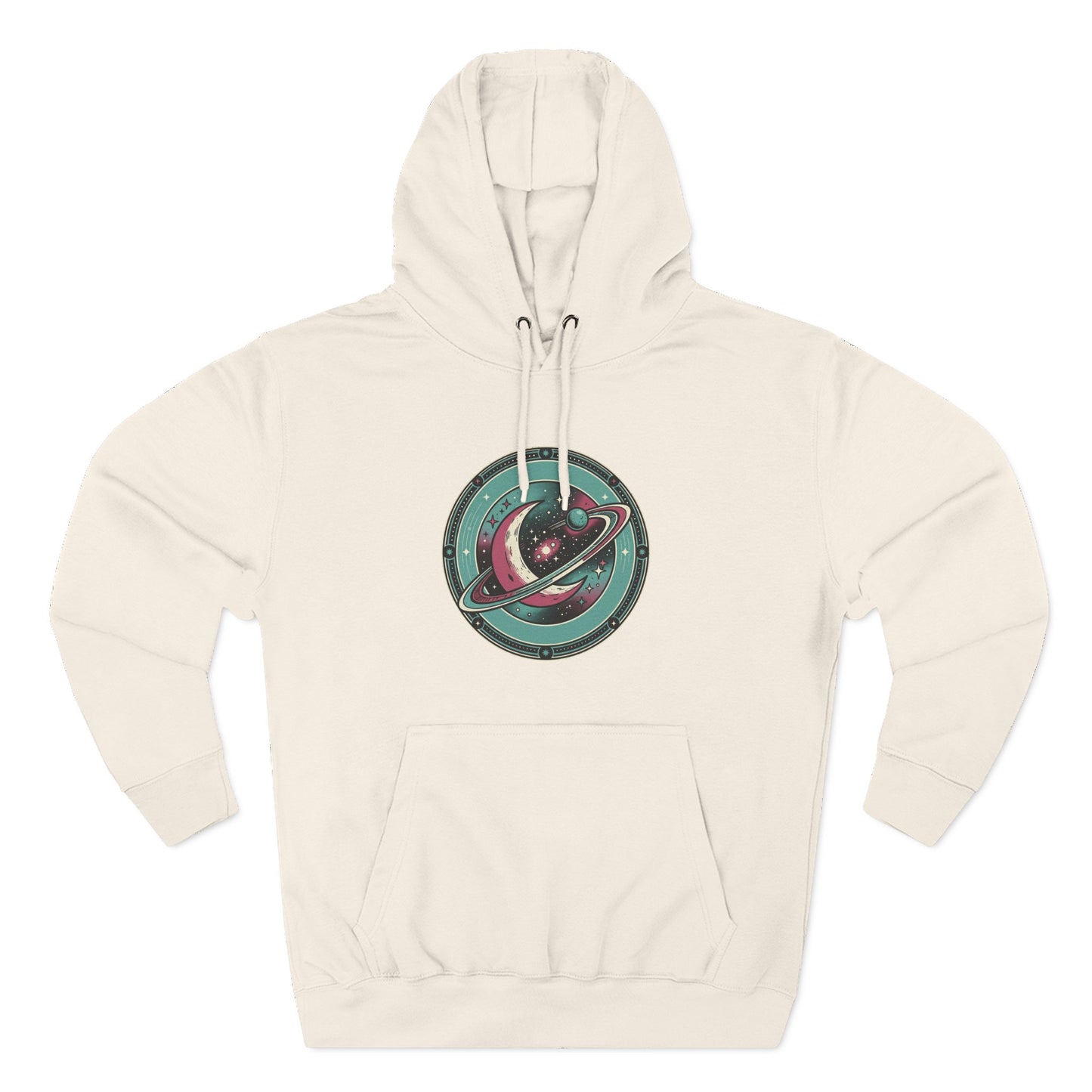 Saturn Planet Hoodie – Retro Space Ring Graphic Hoodie | Minimal Cosmic Aesthetic, Astronomy Hoodie, Unisex Hoodie