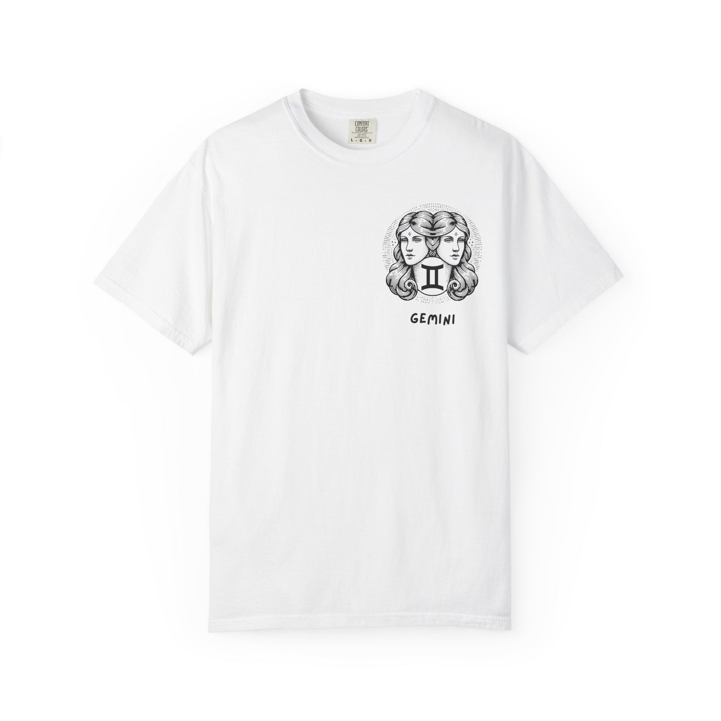 Gemini Zodiac T-Shirt – Twin Faces Astrology Tee | Minimal Celestial Graphic Shirt