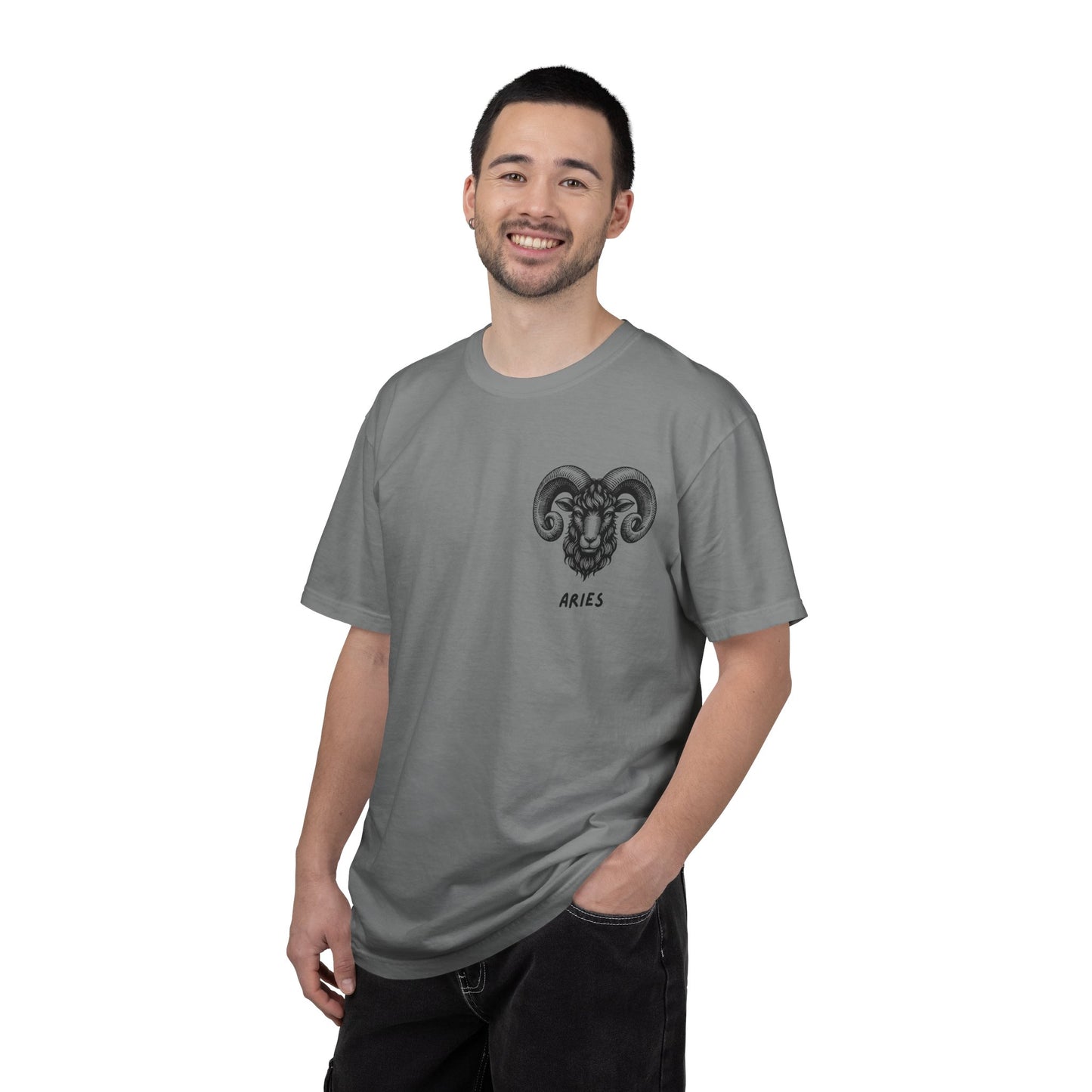 Aries Zodiac T-Shirt – Aries Ram Astrology Graphic Tee | Vintage Star Sign Shirt, Unisex Tee