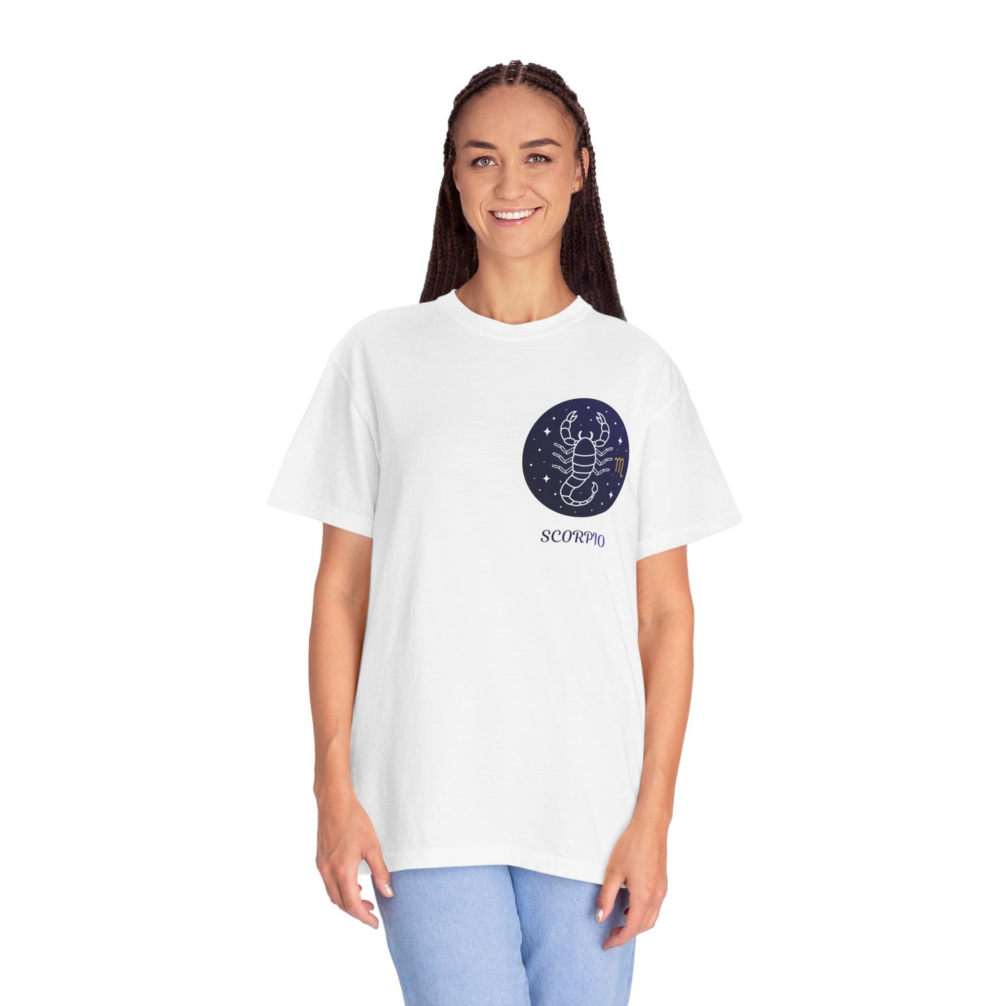 Scorpio Unisex Garment-Dyed T-Shirt – Zodiac Astrology Graphic Tee | Vintage Celestial Star Sign Shirt