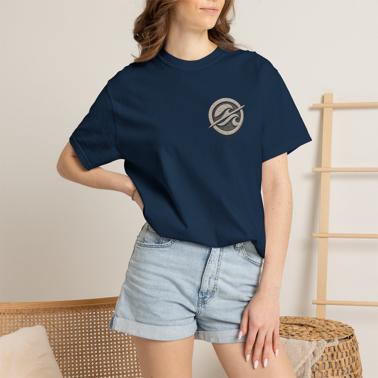 Surf Badge T-Shirt – Retro Wave Logo Tee | Vintage Coastal Streetwear Shirt