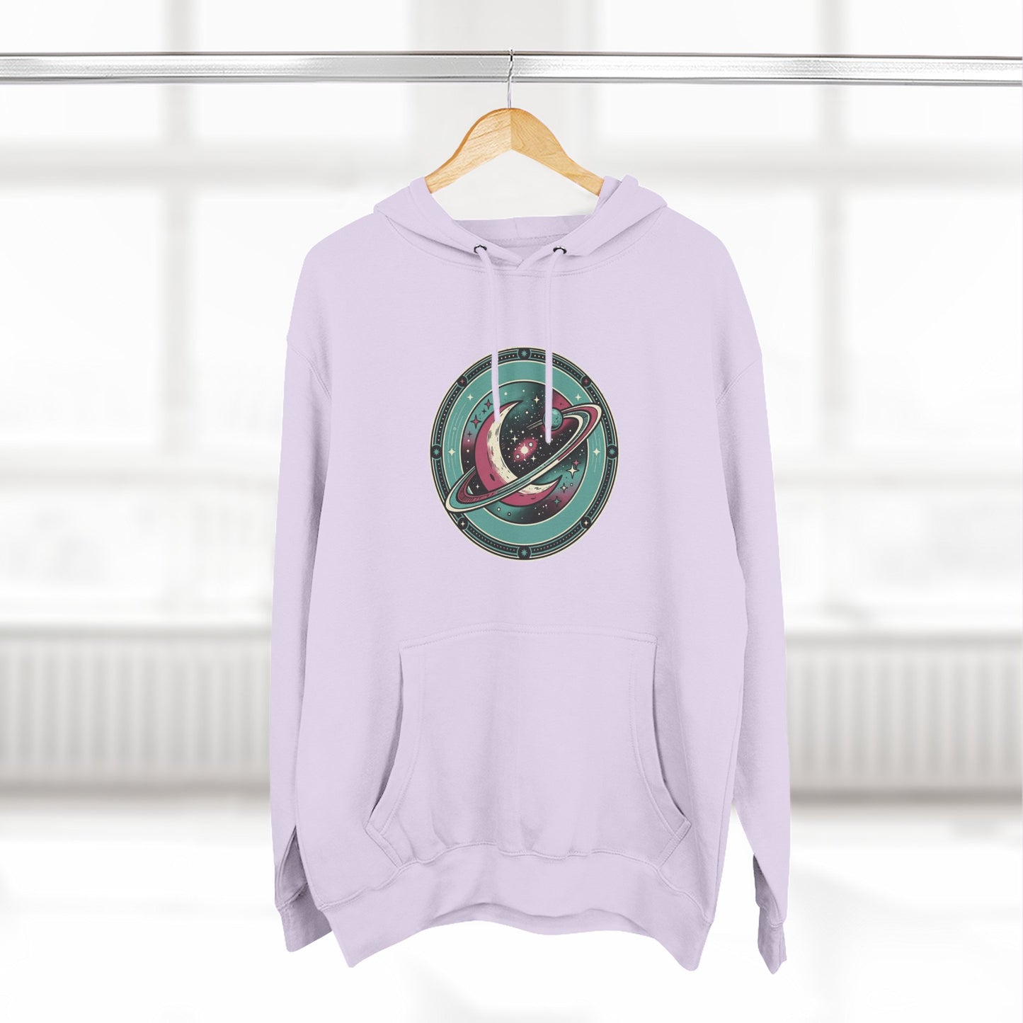 Saturn Planet Hoodie – Retro Space Ring Graphic Hoodie | Minimal Cosmic Aesthetic, Astronomy Hoodie, Unisex Hoodie