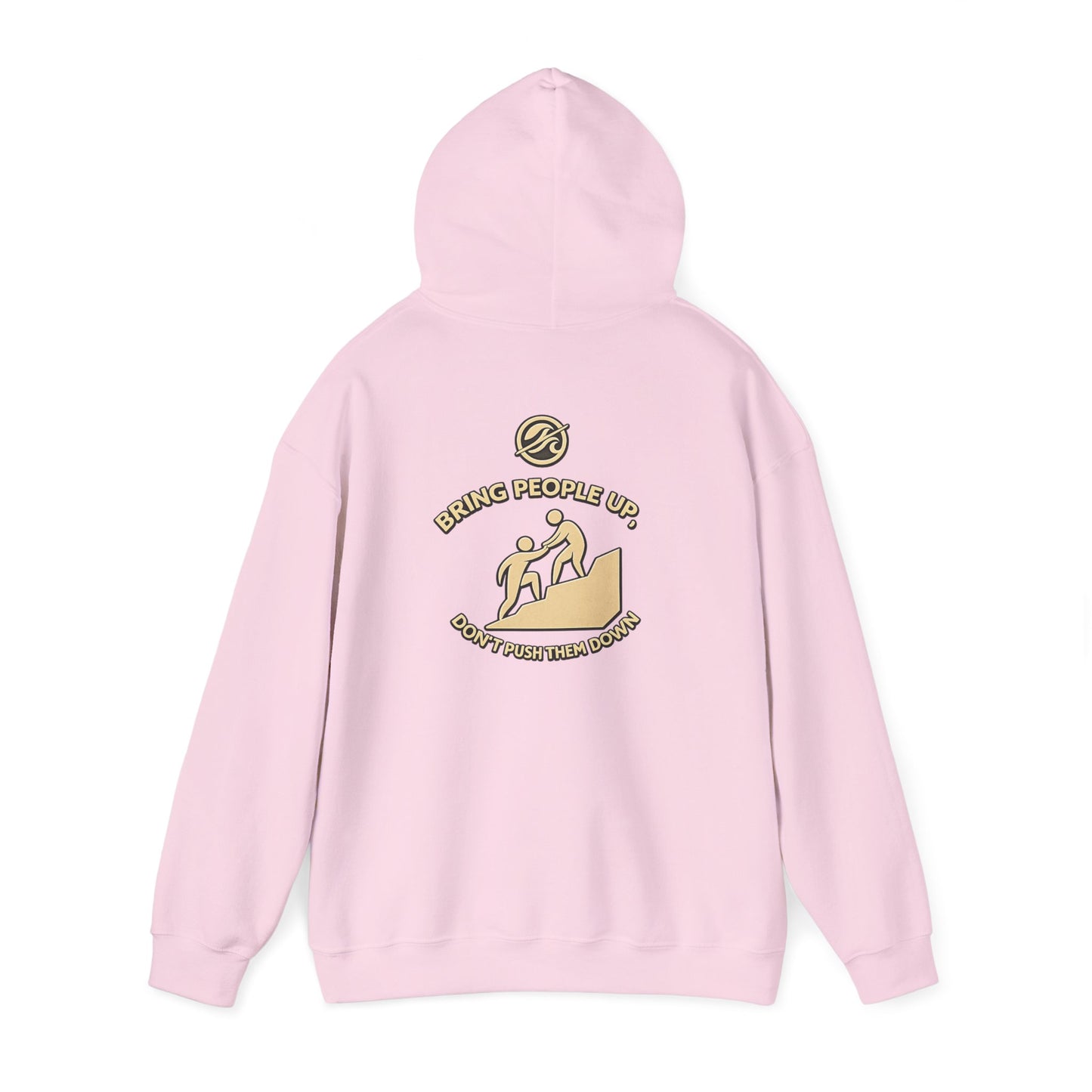 Without Wax Hoodie – “Bring People Up” Motivational Graphic Sweatshirt | Minimal Inspirational Streetwear