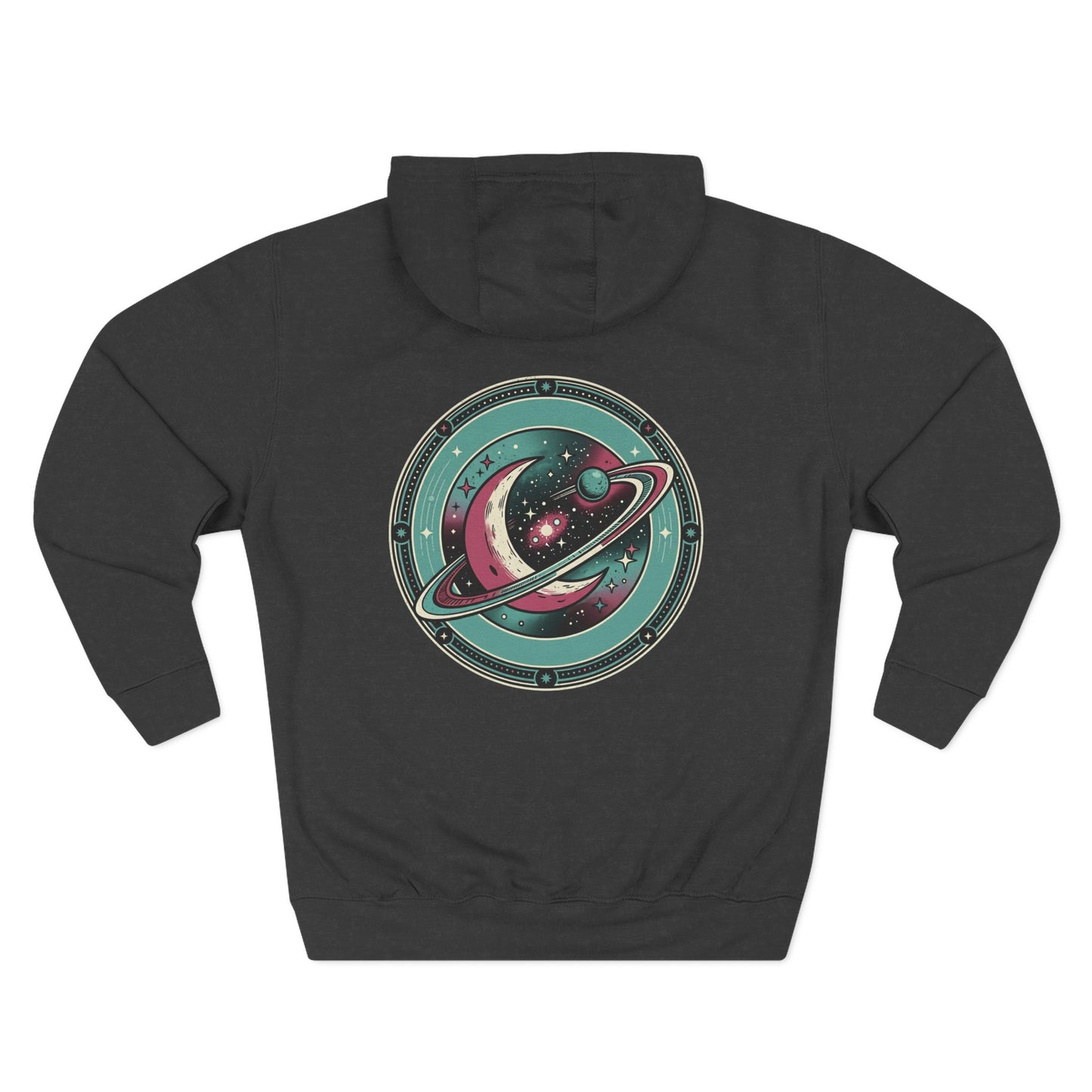 Saturn Planet Hoodie – Retro Space Ring Graphic Hoodie | Minimal Cosmic Aesthetic, Astronomy Hoodie, Unisex Hoodie