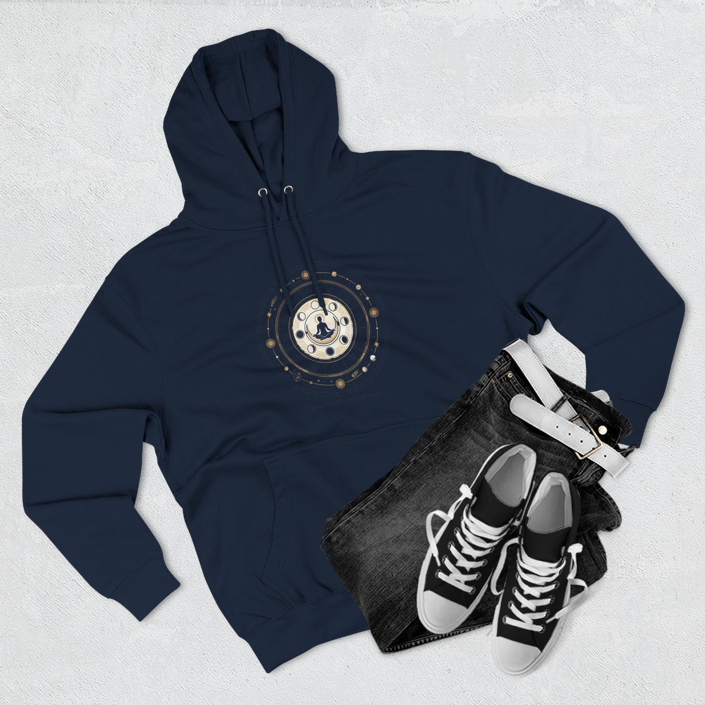 Zodiac Meditation Hoodie – Celestial Birth Chart Mandala Hoodie | Spiritual Astrology Sweatshirt, Unisex Hoodie