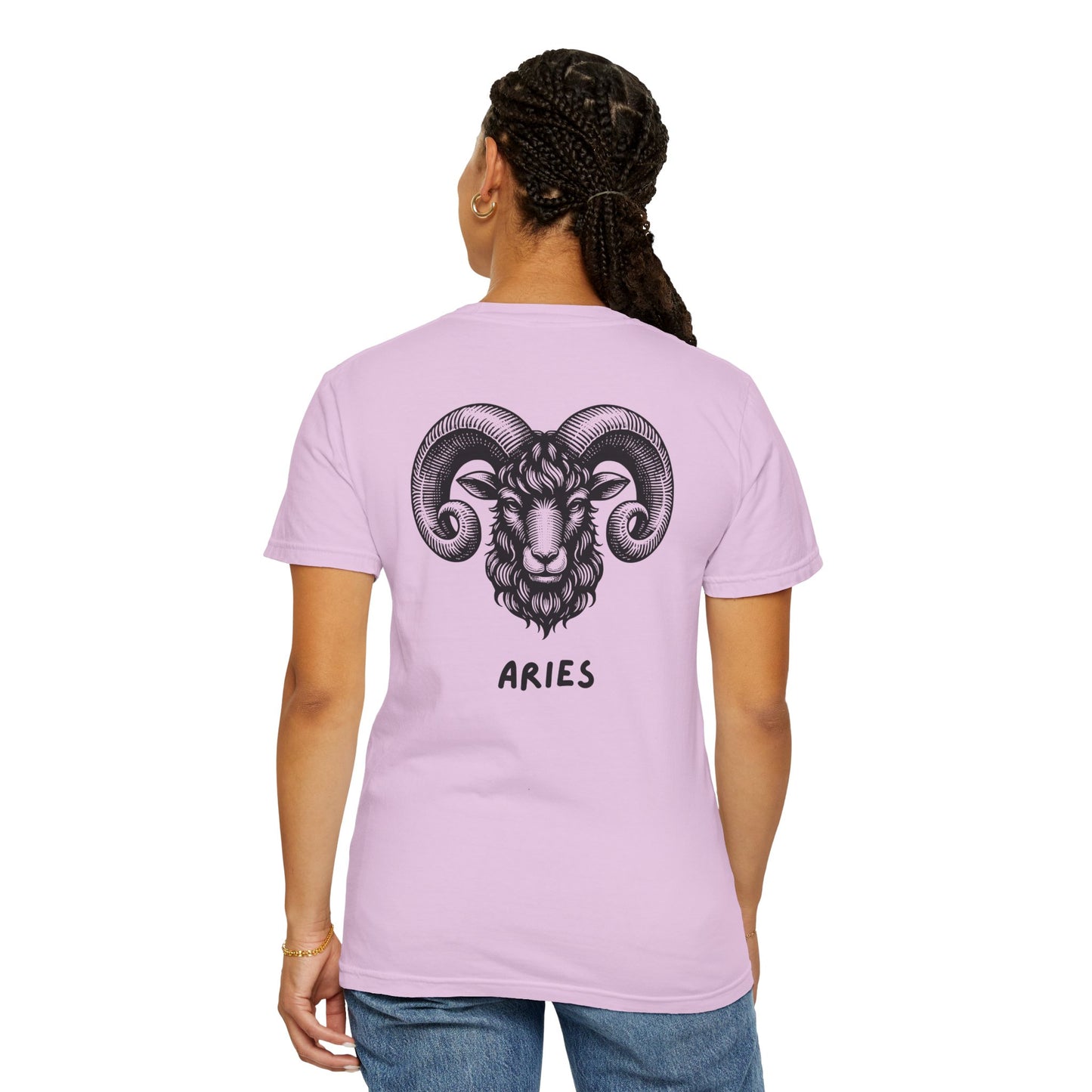 Aries Zodiac T-Shirt – Aries Ram Astrology Graphic Tee | Vintage Star Sign Shirt, Unisex Tee