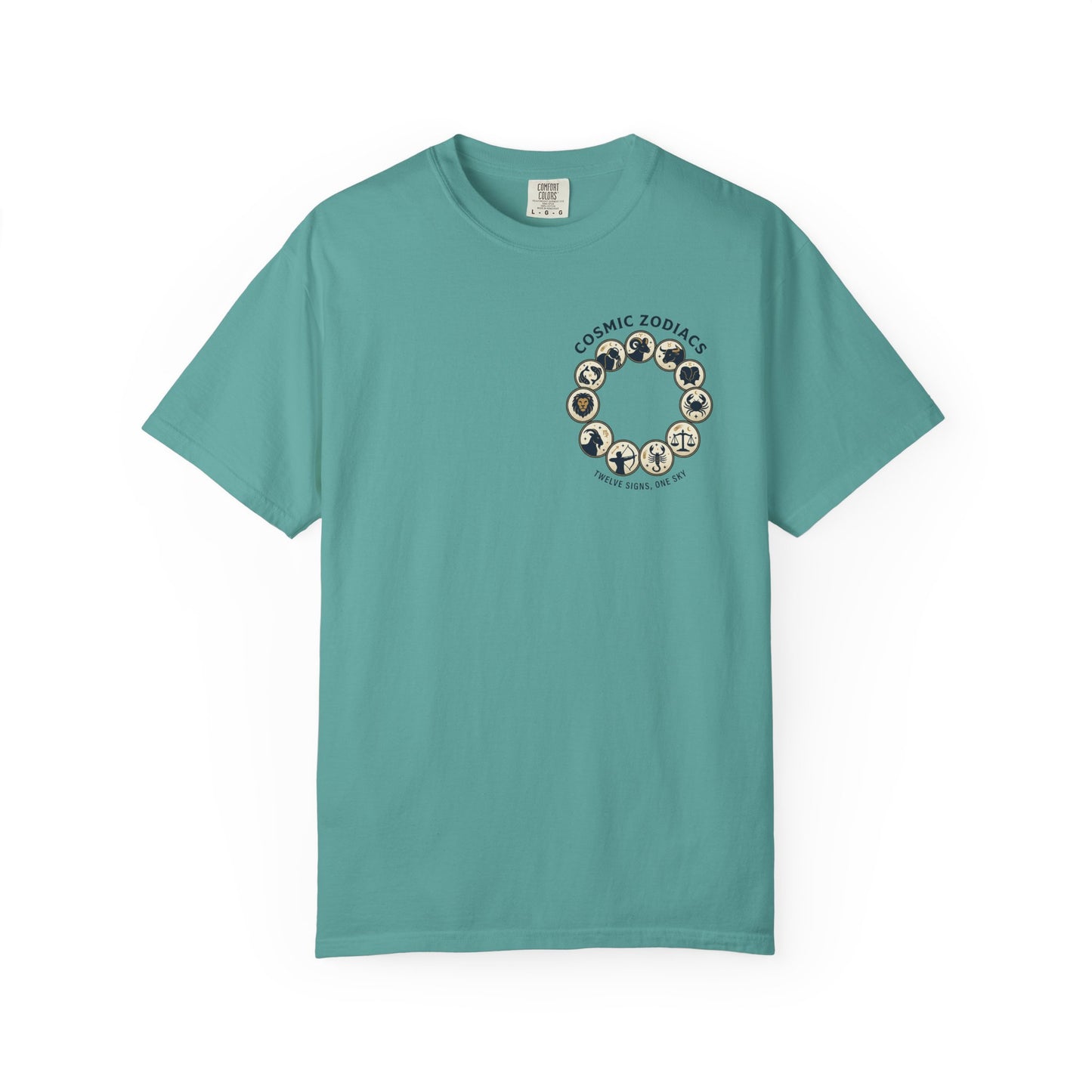 Zodiac Circle T-Shirt – Cosmic Zodiac Astrology Graphic Tee | Celestial Star Sign Shirt, Unisex Tee