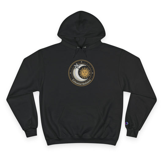Celestial Balance Hoodie – Sun & Moon Astrology Hoodie | Spiritual Cosmic Aesthetic, Minimal Universe Hoodie, Unisex Hoodie