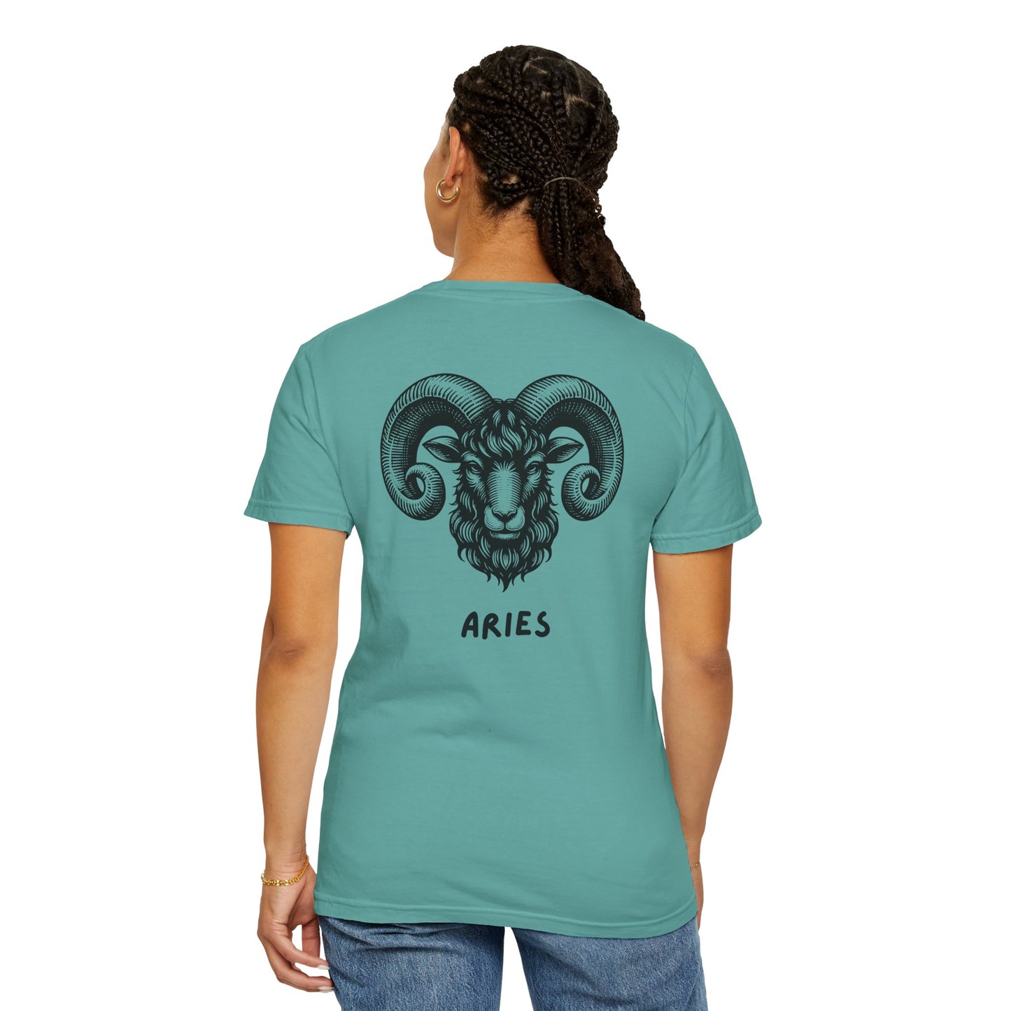 Aries Zodiac T-Shirt – Aries Ram Astrology Graphic Tee | Vintage Star Sign Shirt, Unisex Tee