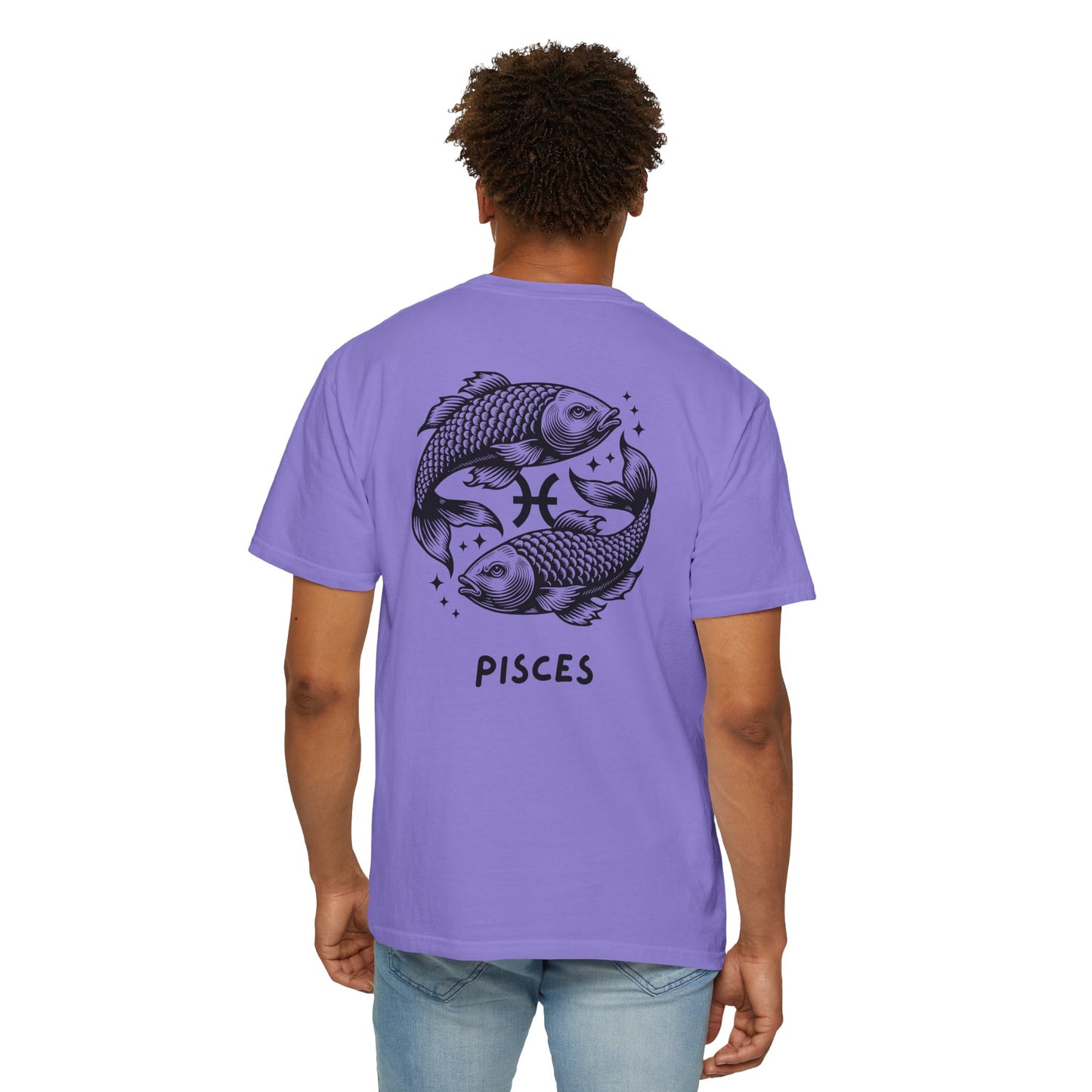 Pisces Zodiac T-Shirt – Pisces Fish Astrology Graphic Tee | Celestial Star Sign Shirt
