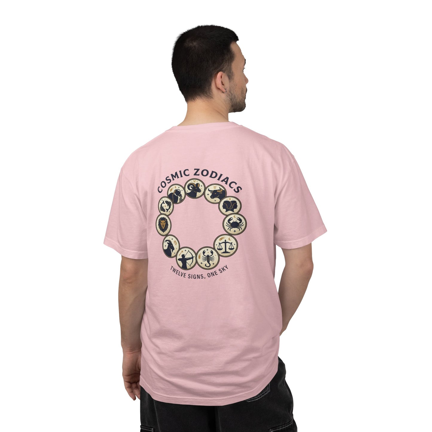 Zodiac Circle T-Shirt – Cosmic Zodiac Astrology Graphic Tee | Celestial Star Sign Shirt, Unisex Tee