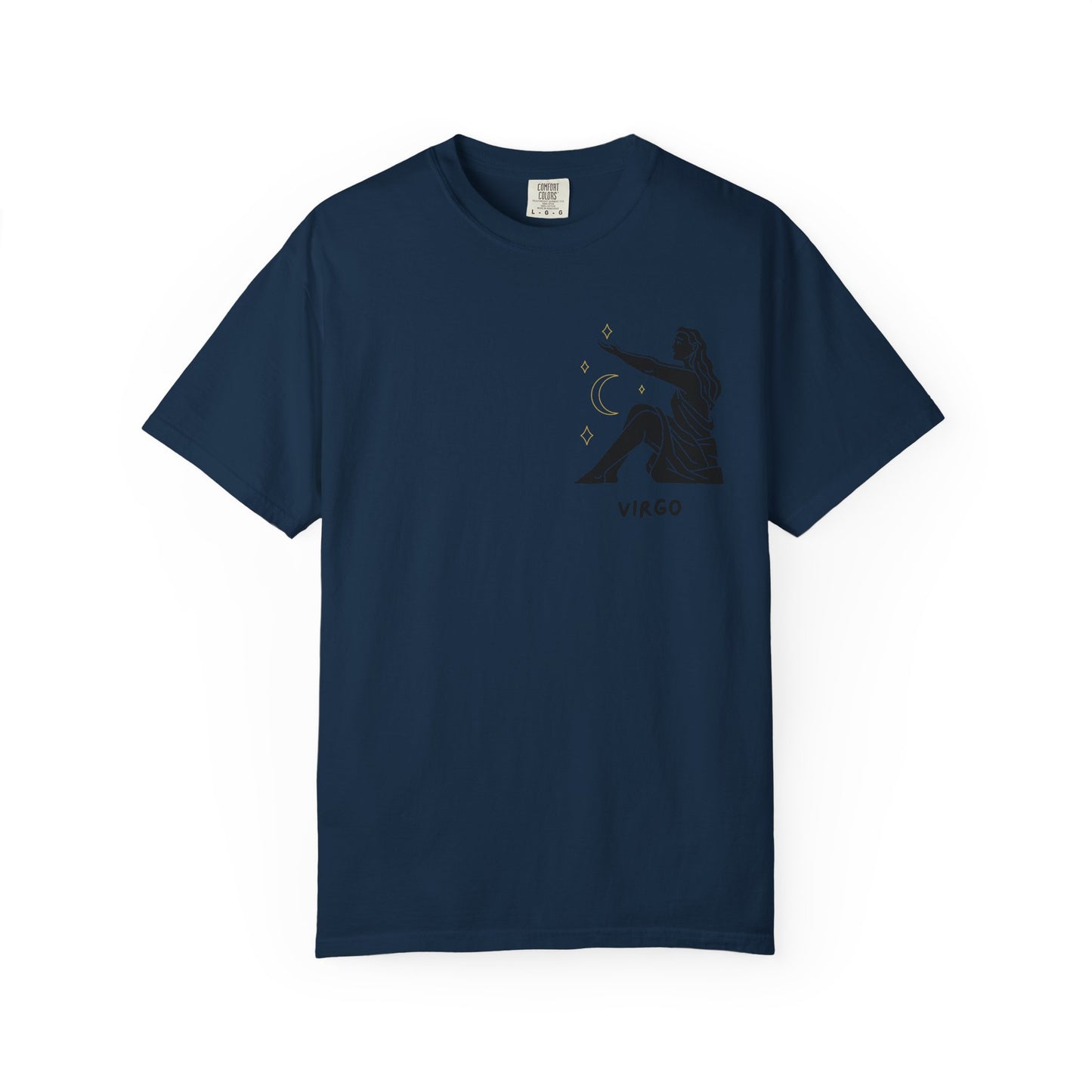 Virgo Zodiac T-Shirt – Minimalist Astrology Tee | Celestial Star Sign Graphic Shirt