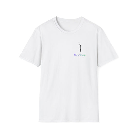 Shine Bright T-Shirt – Inspirational Star Graphic Tee | Minimal Positive Message Shirt