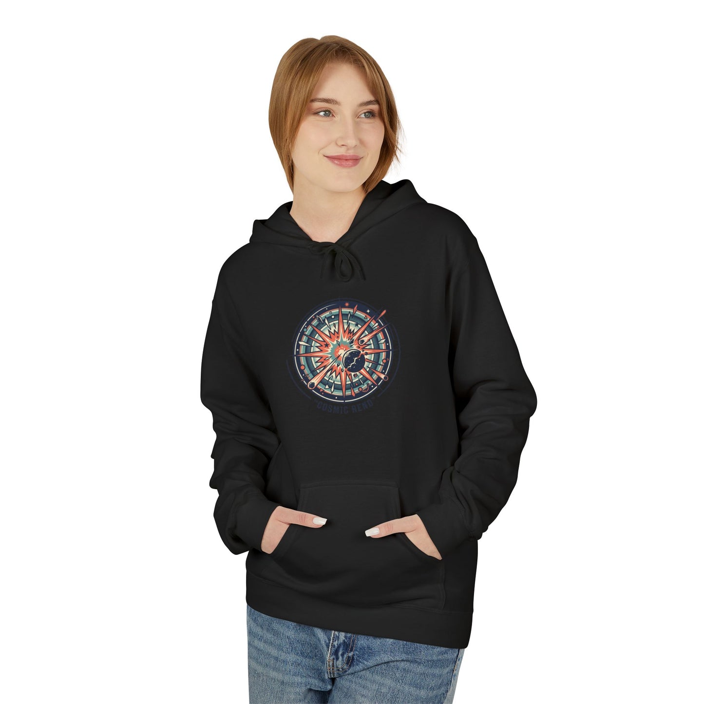 Cosmic Compass Hoodie – Retro Space Navigation Graphic Hoodie | Celestial Streetwear, Vintage Space Aesthetic, Unisex Hoodie