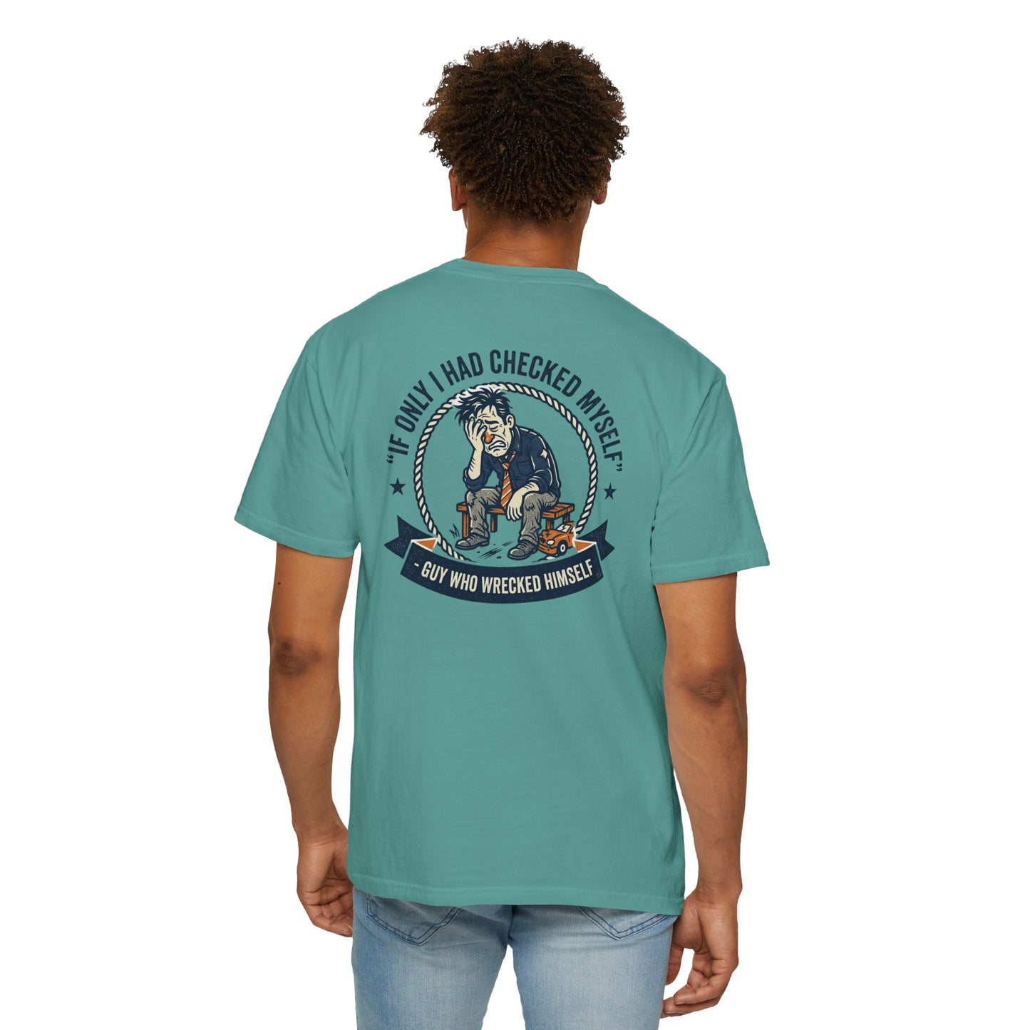 Funny Self Reflection T-Shirt – “If Only I Had Checked Myself” Vintage Humor Tee | Sarcastic Graphic Shirt