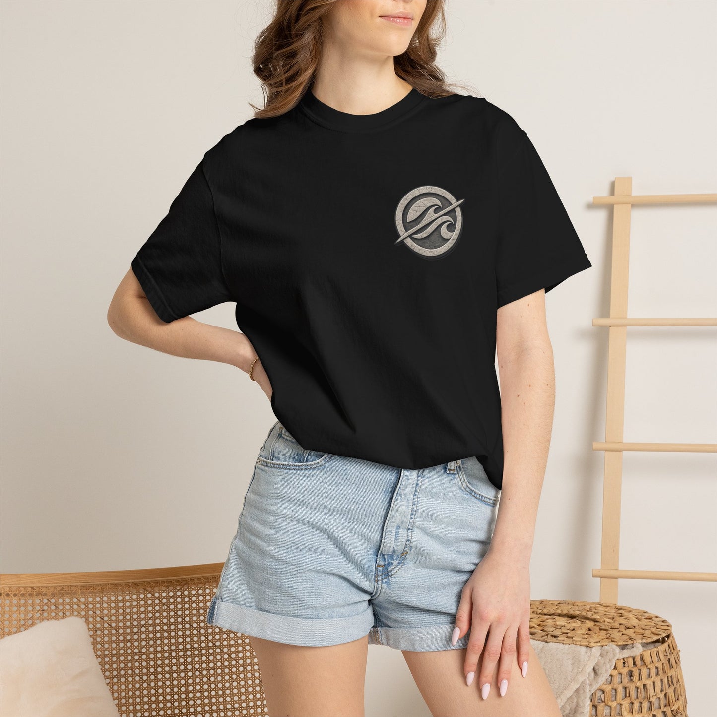 Surf Badge T-Shirt – Retro Wave Logo Tee | Vintage Coastal Streetwear Shirt