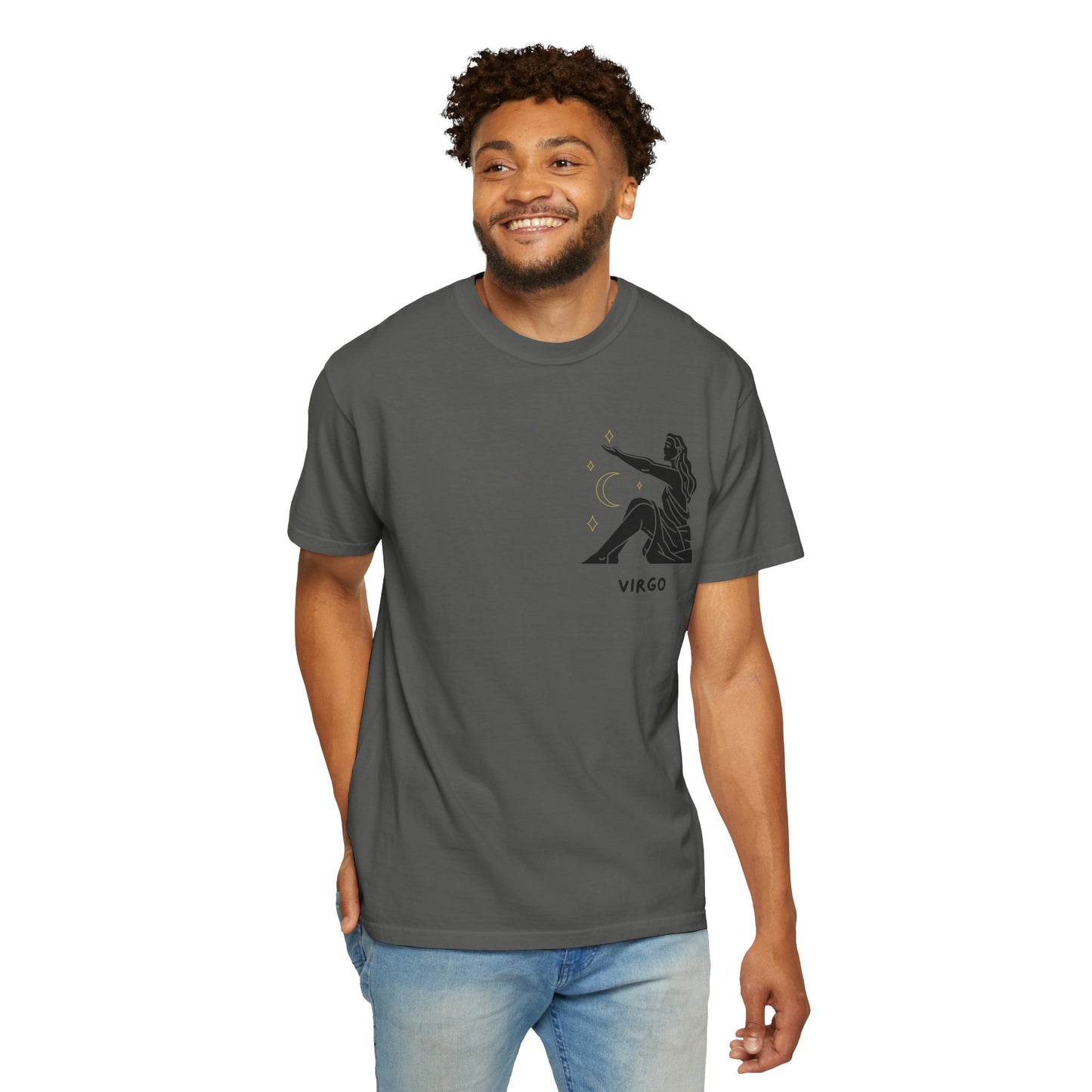 Virgo Zodiac T-Shirt – Minimalist Astrology Tee | Celestial Star Sign Graphic Shirt