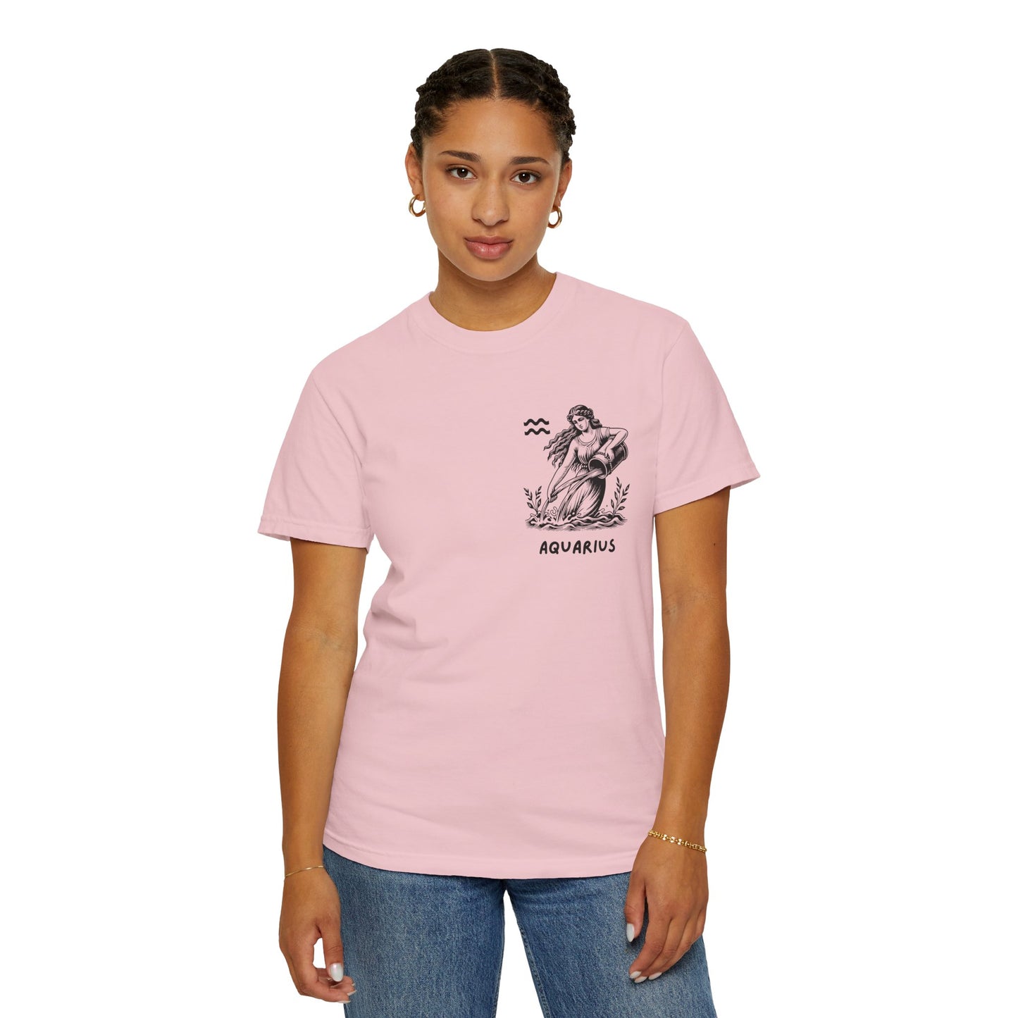 Aquarius Zodiac T-Shirt – Vintage Water Bearer Astrology Tee | Celestial Star Sign Shirt